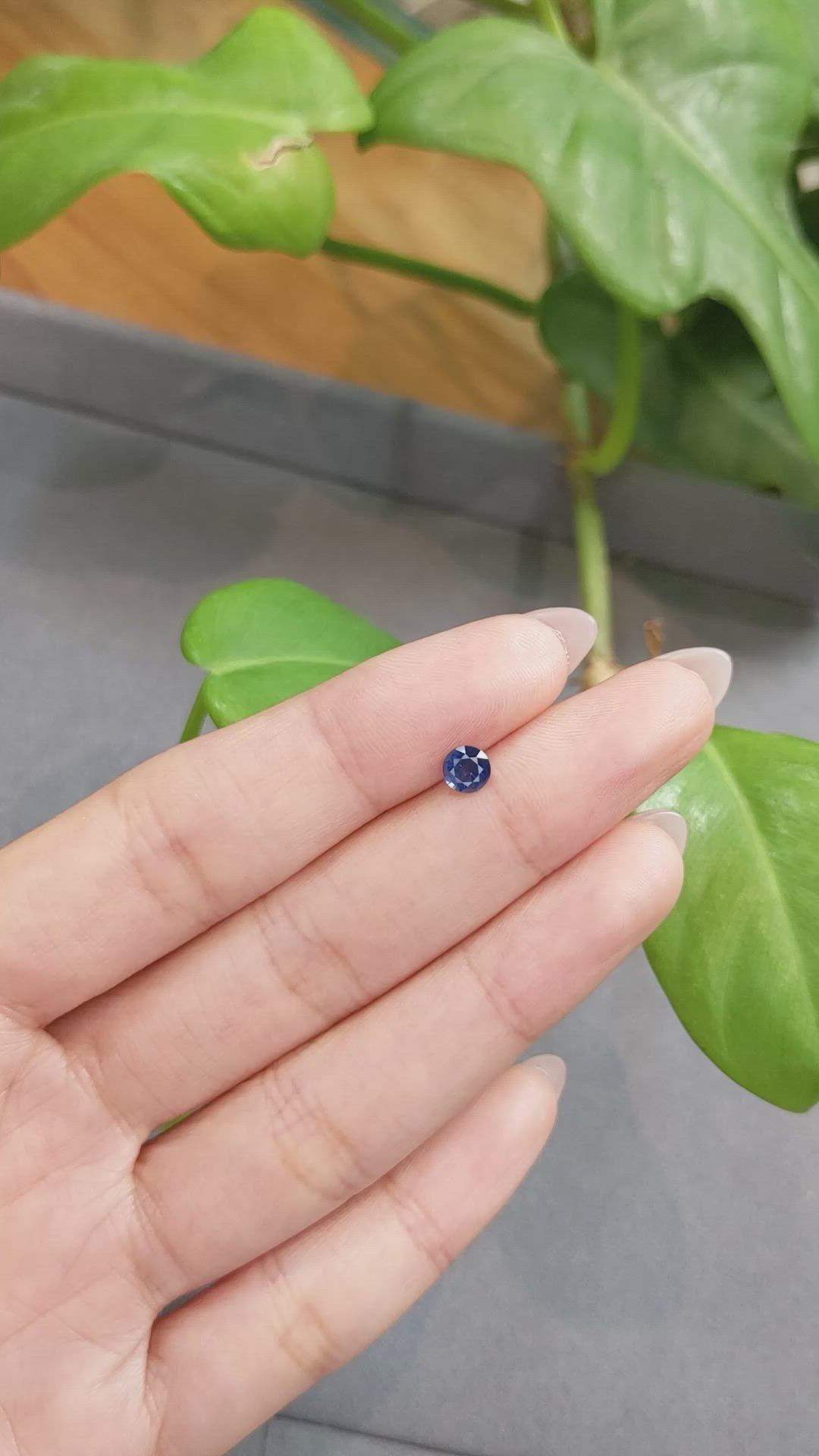 0.53 Ct. Blue Sapphire from Madagascar Size Video