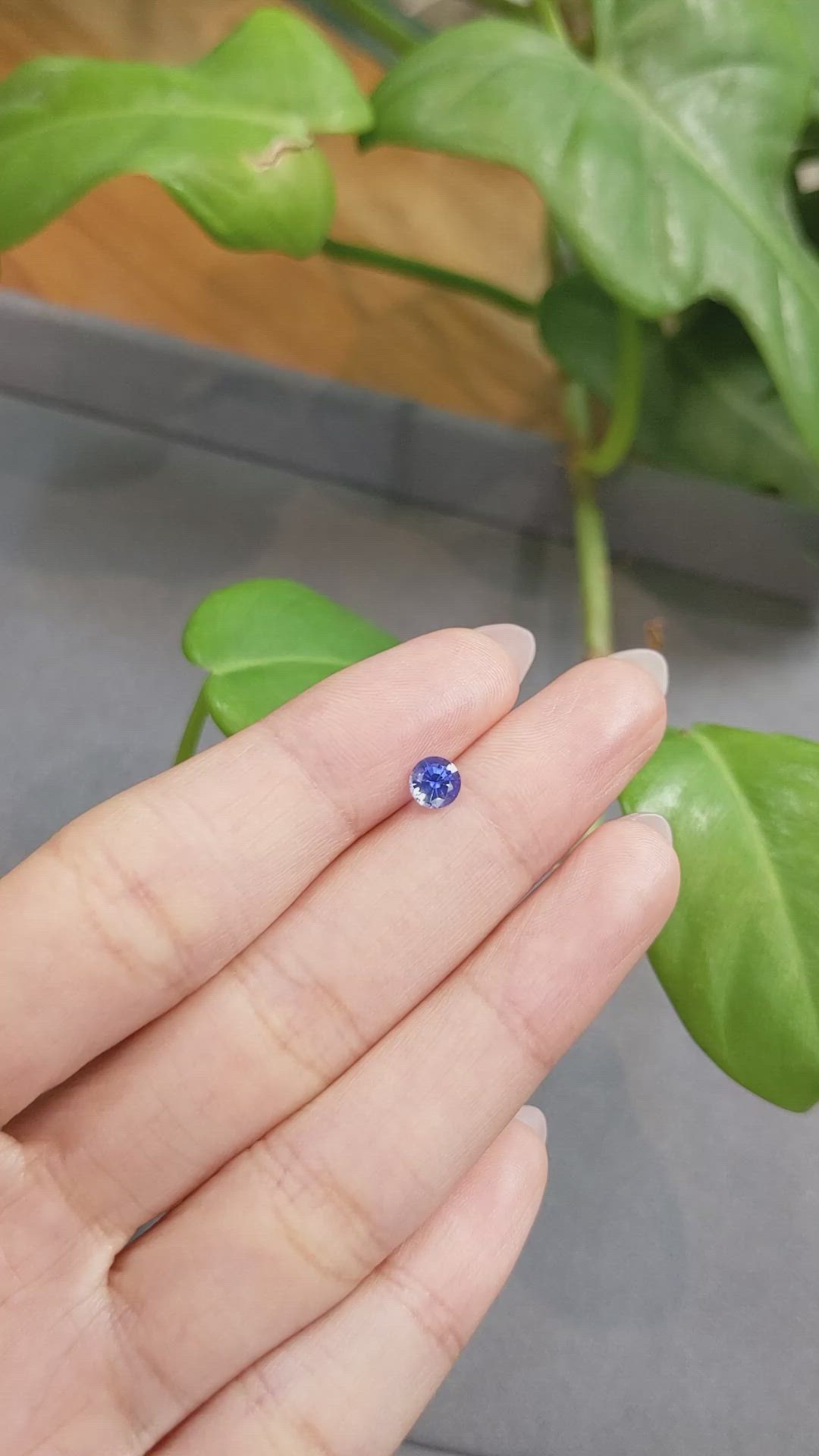 0.60 Ct. Blue Sapphire from Ceylon (Sri Lanka) Size Video