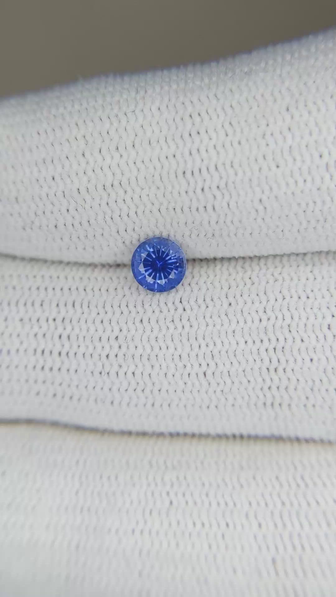 0.60 Ct. Blue Sapphire from Ceylon (Sri Lanka) Size Video
