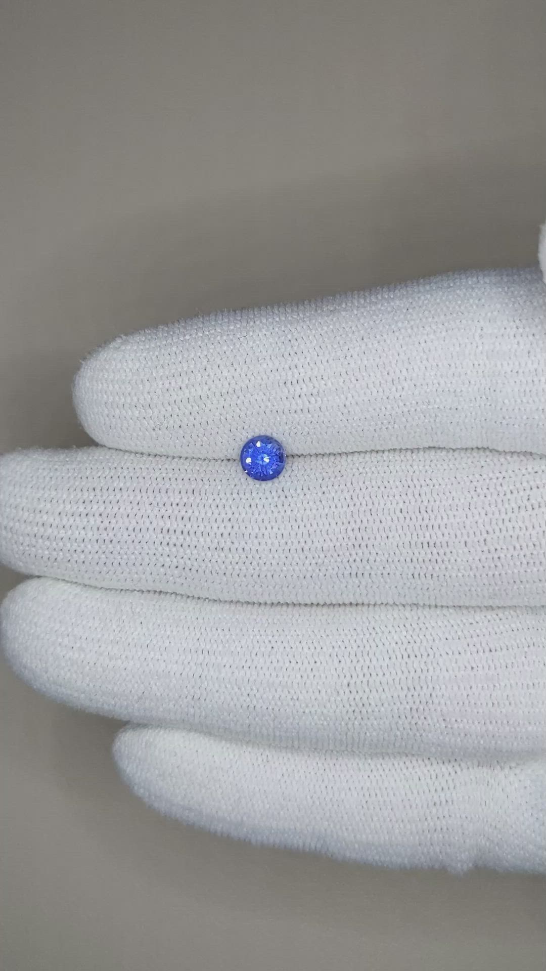 0.60 Ct. Blue Sapphire from Ceylon (Sri Lanka) Size Video