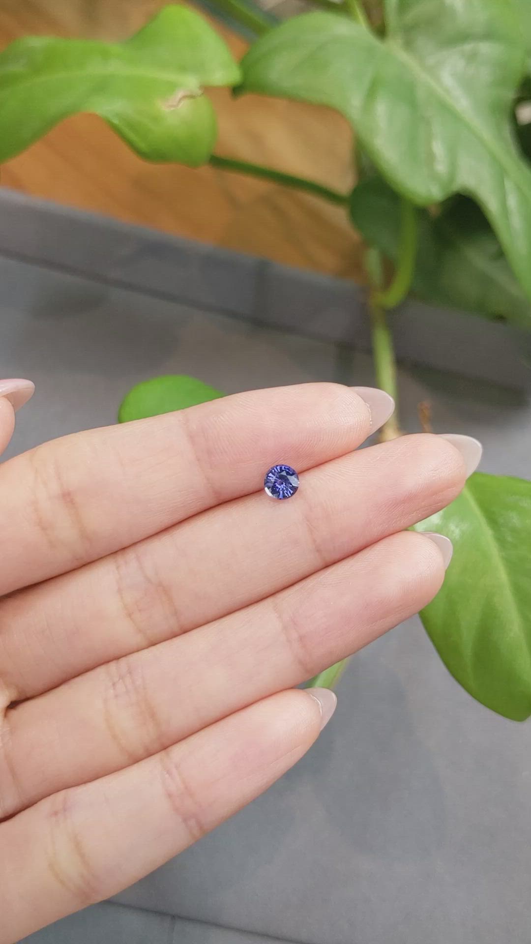0.58 Ct. Blue Sapphire from Ceylon (Sri Lanka) Size Video
