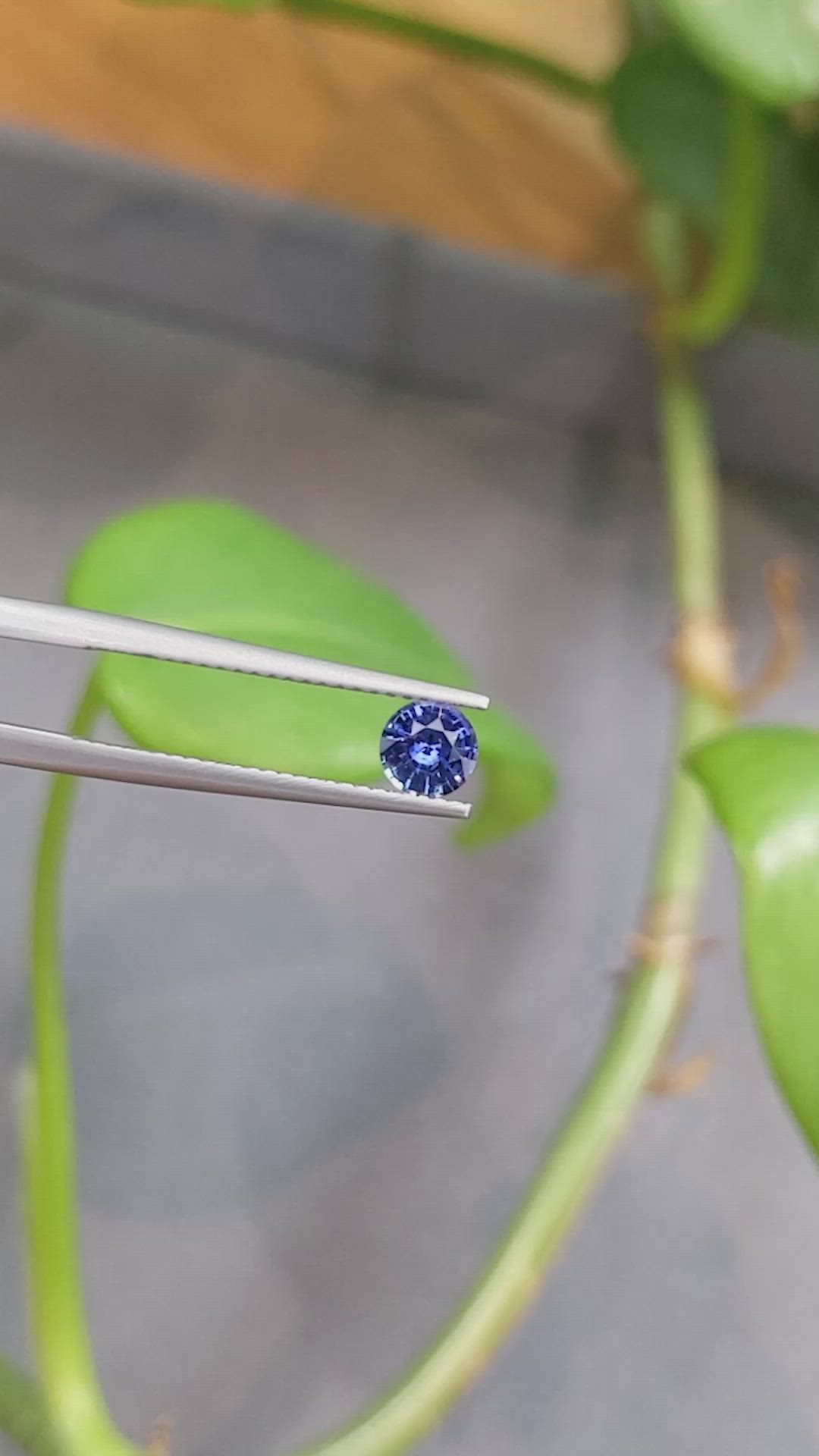 0.58 Ct. Blue Sapphire from Ceylon (Sri Lanka) Size Video