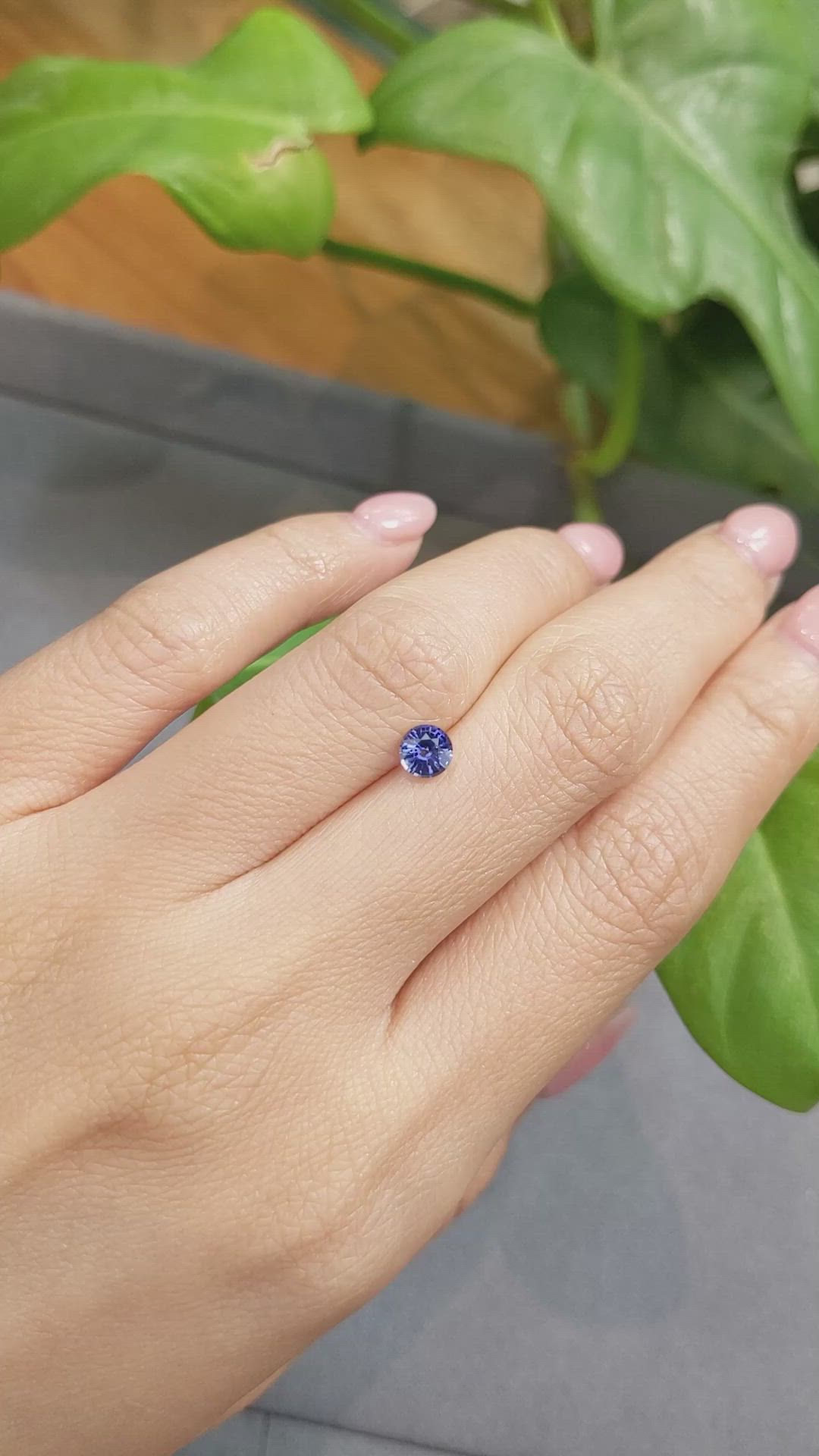 0.58 Ct. Blue Sapphire from Ceylon (Sri Lanka) Size Video