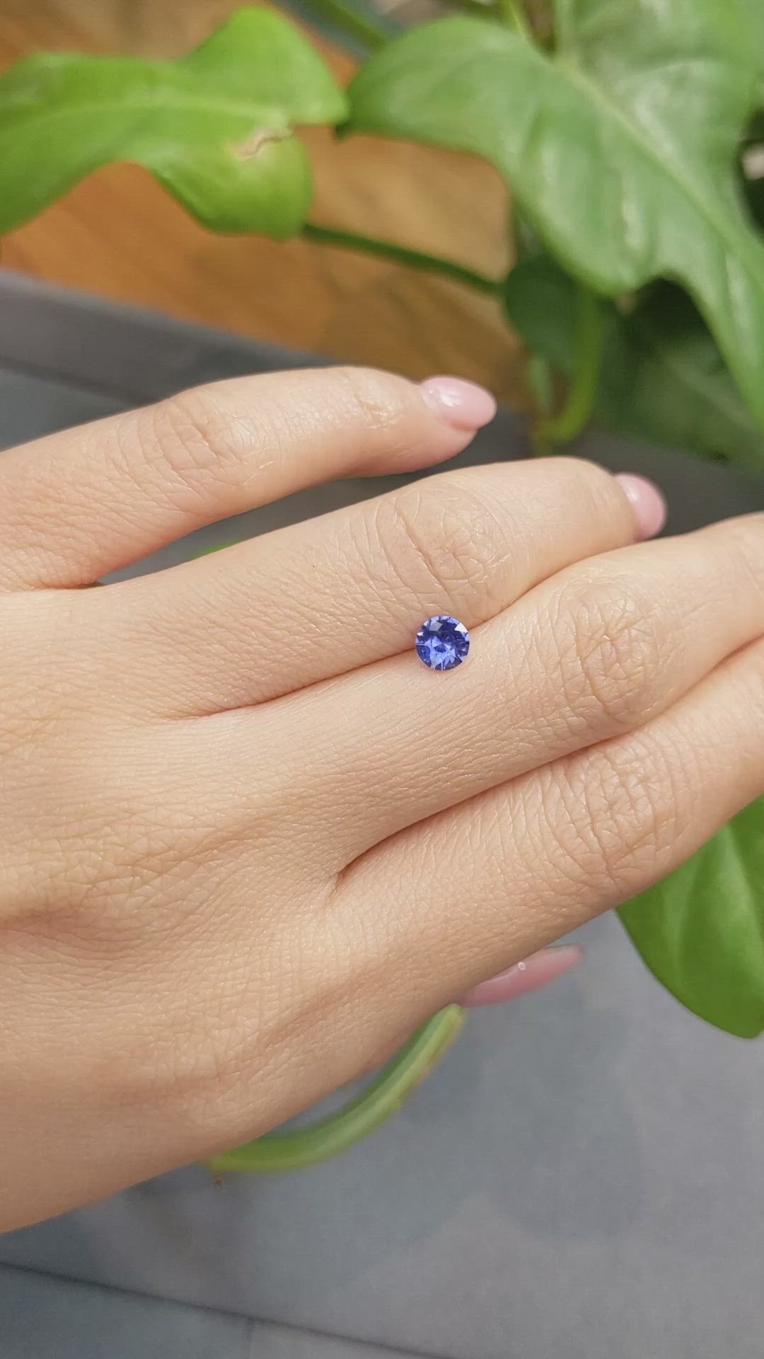 0.54 Ct. Blue Sapphire from Ceylon (Sri Lanka) Size Video