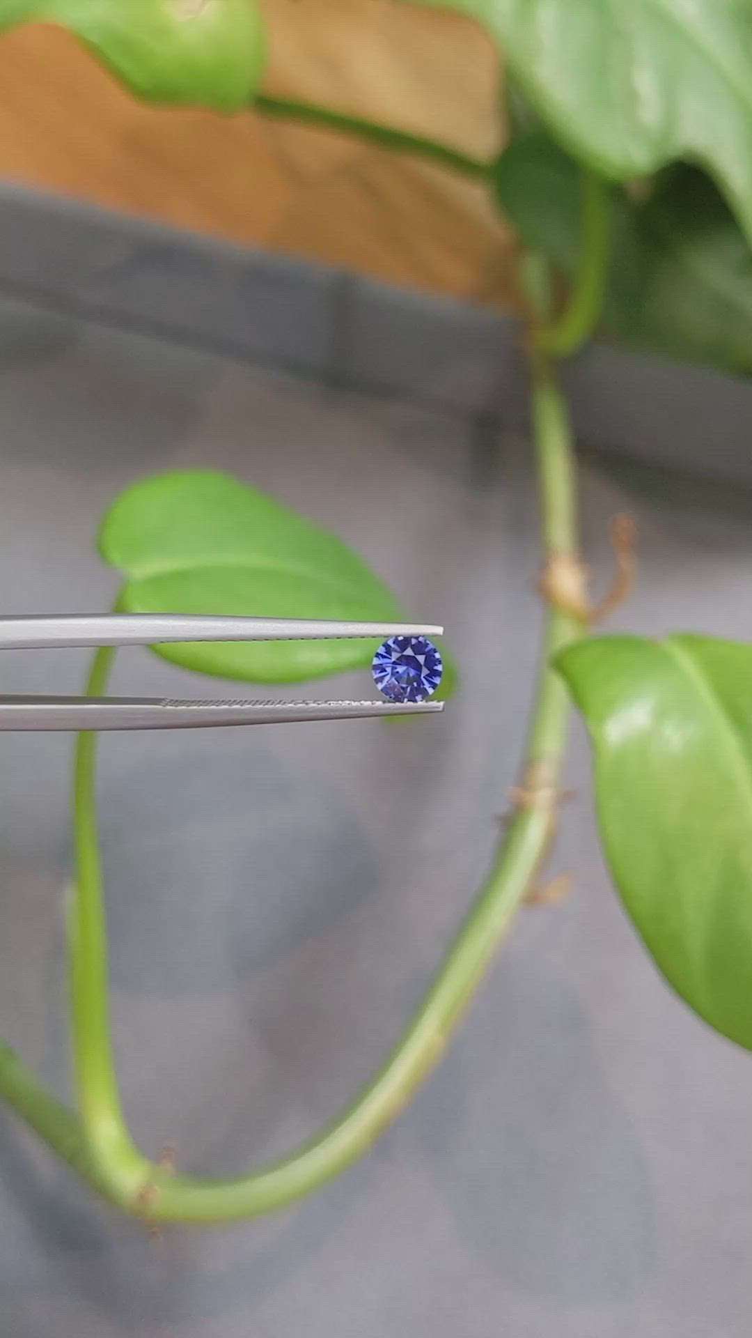 0.54 Ct. Blue Sapphire from Ceylon (Sri Lanka) Size Video