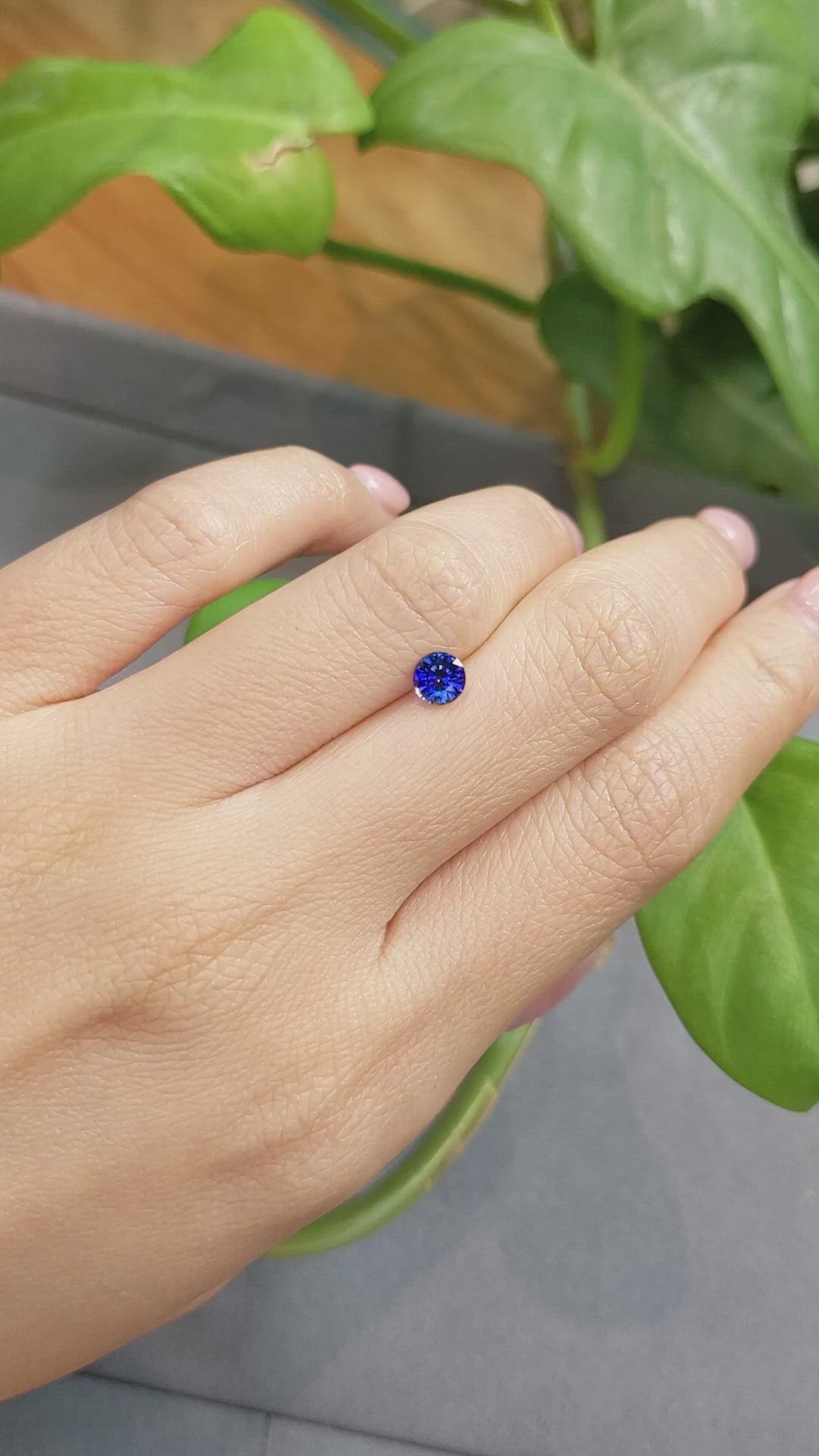 0.57 Ct. Blue Sapphire from Ceylon (Sri Lanka) Size Video