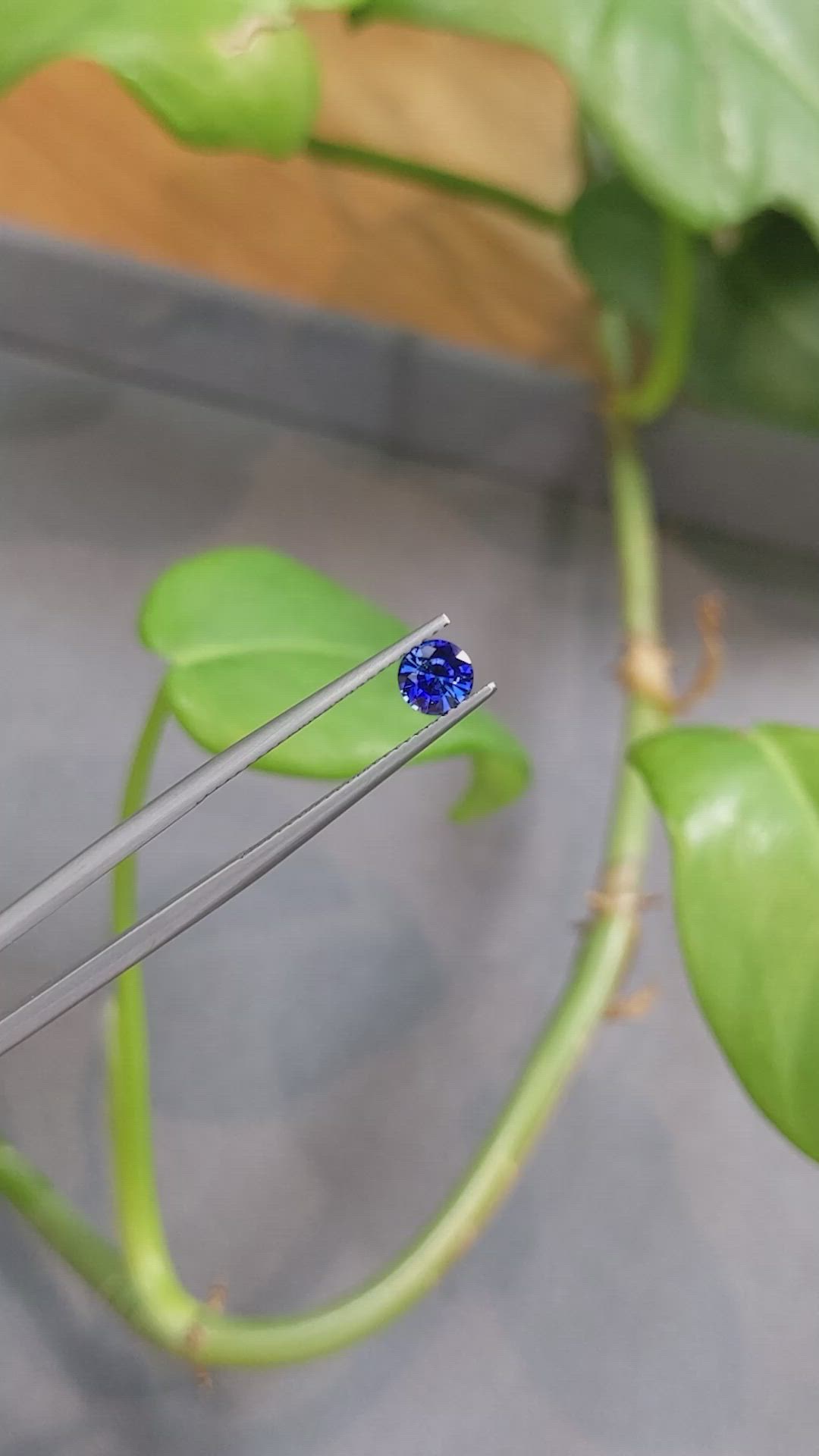 0.57 Ct. Blue Sapphire from Ceylon (Sri Lanka) Size Video