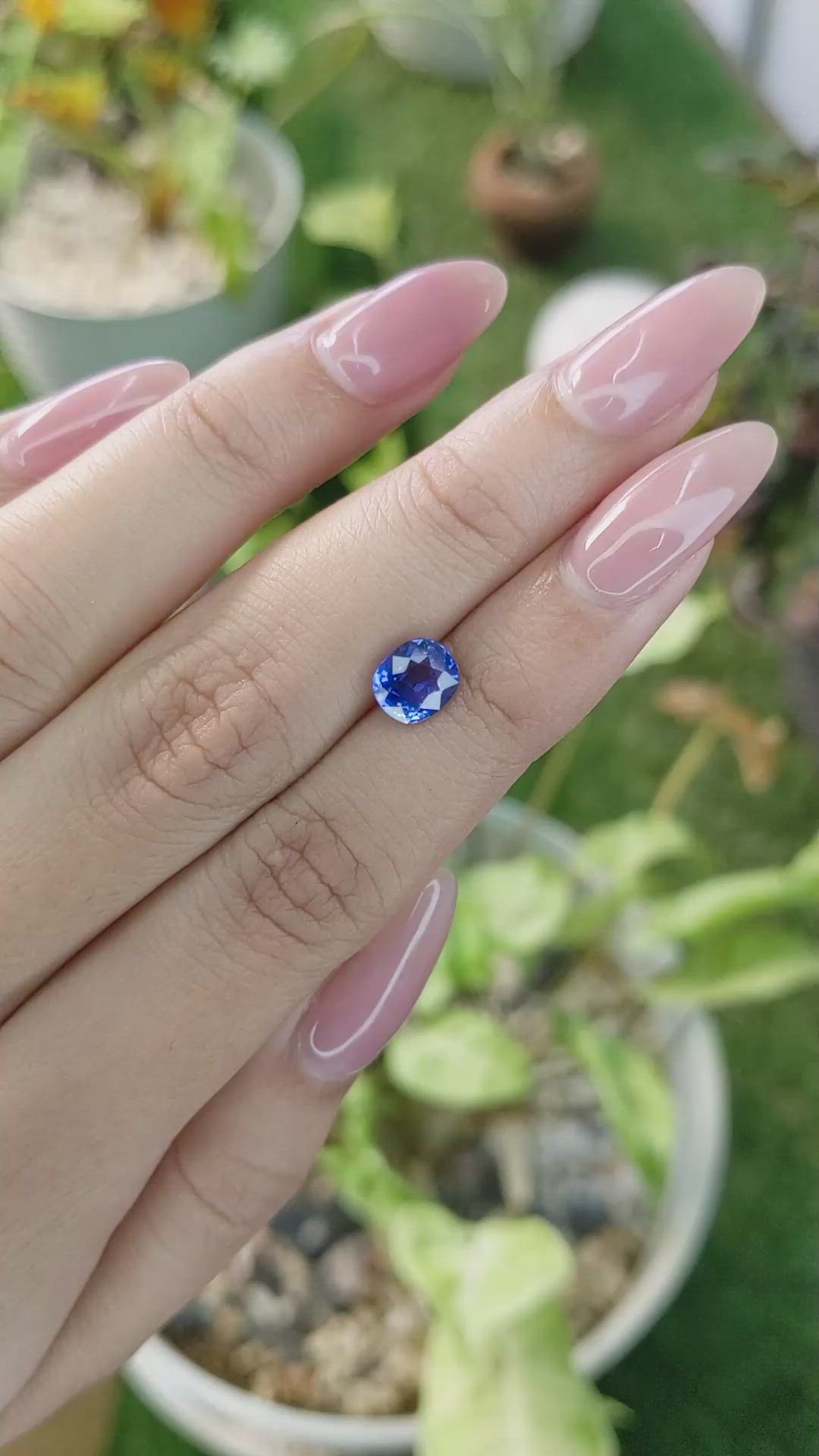 1.60 Ct. Blue Sapphire from Ceylon (Sri Lanka) Size Video
