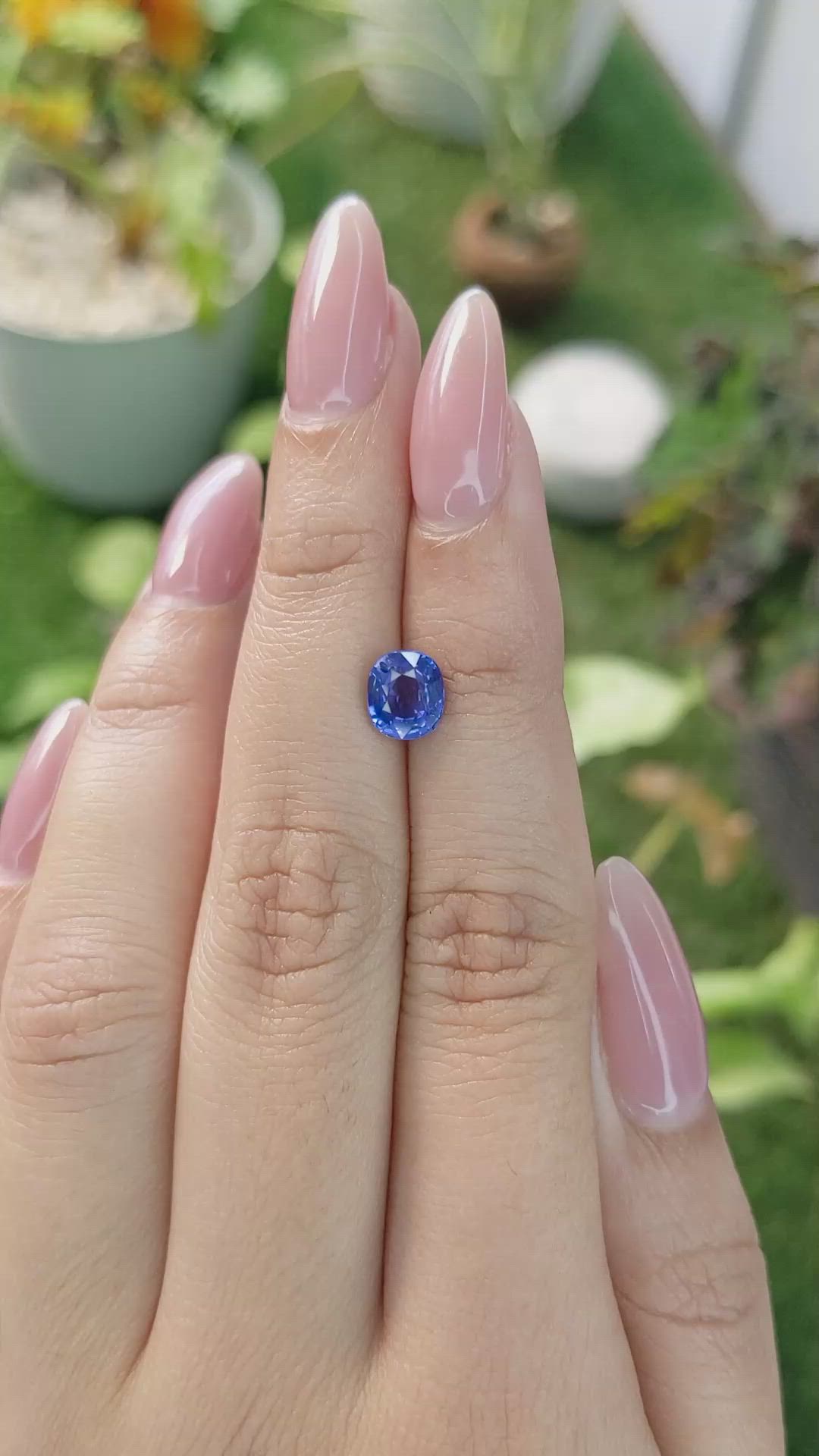 1.60 Ct. Blue Sapphire from Ceylon (Sri Lanka) Size Video