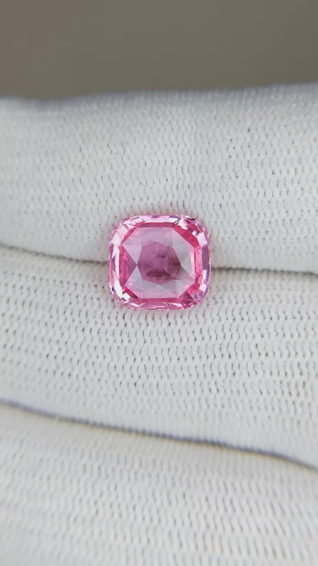 4.12 Ct. Pink Sapphire from Ceylon (Sri Lanka) Size Video