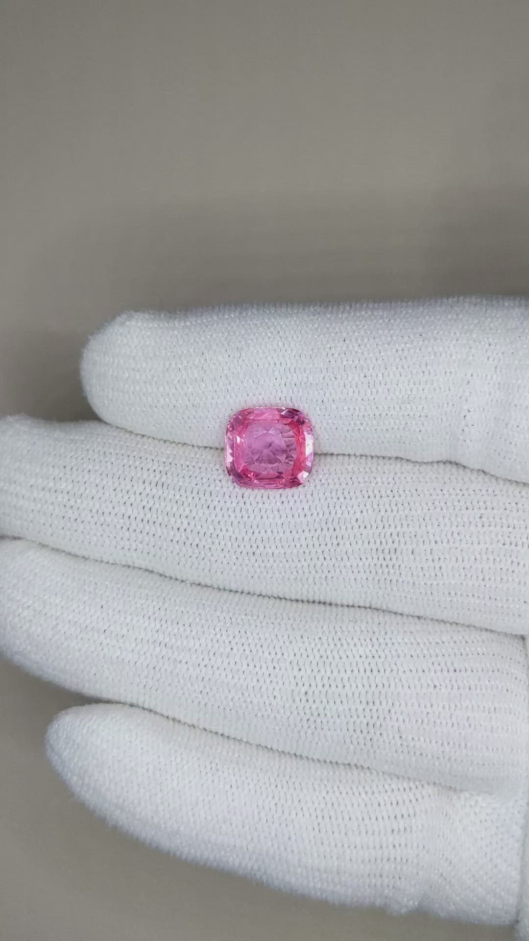 4.12 Ct. Pink Sapphire from Ceylon (Sri Lanka) Size Video