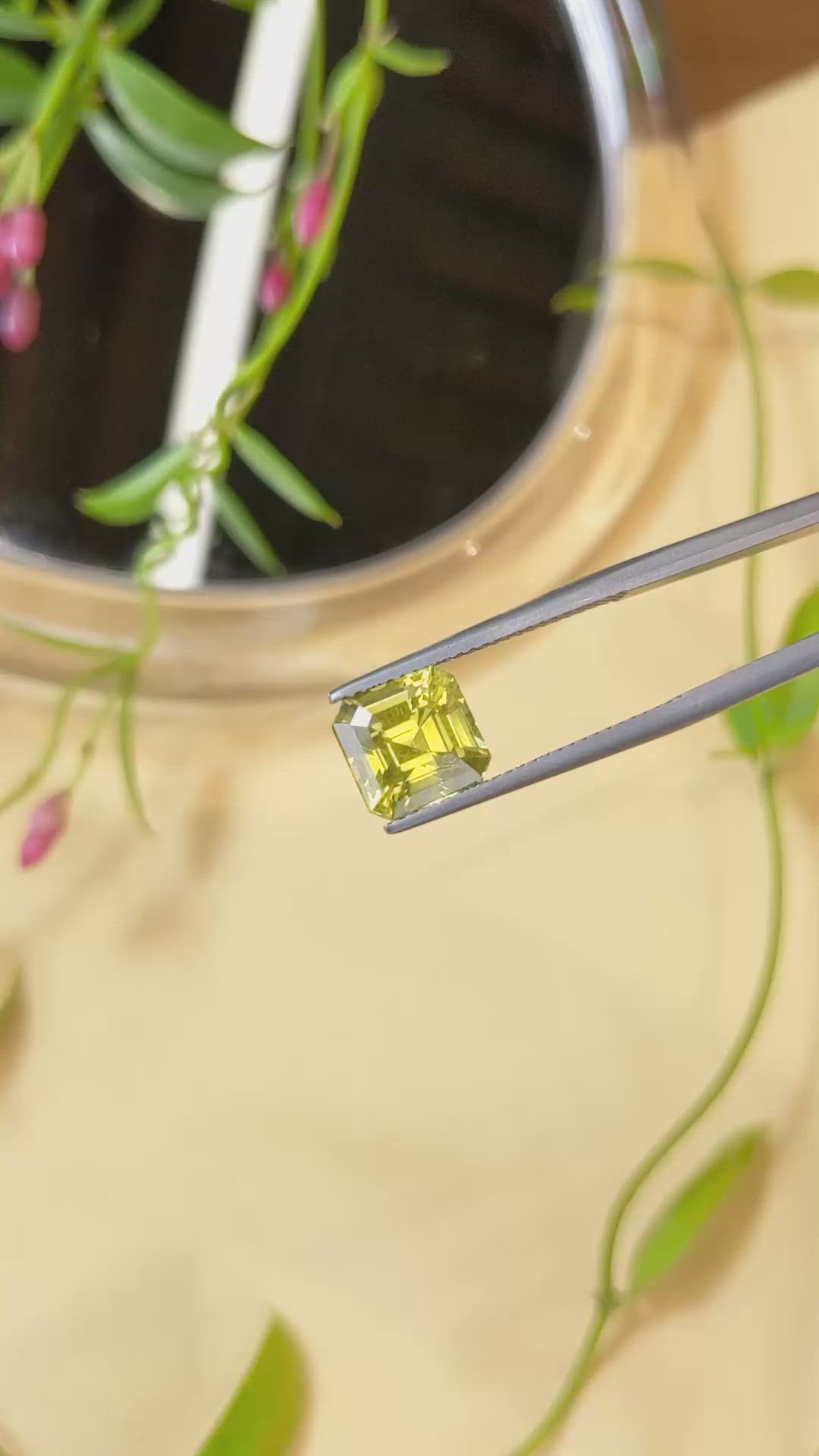 4.02 Ct. Yellow Sapphire from Madagascar Size Video