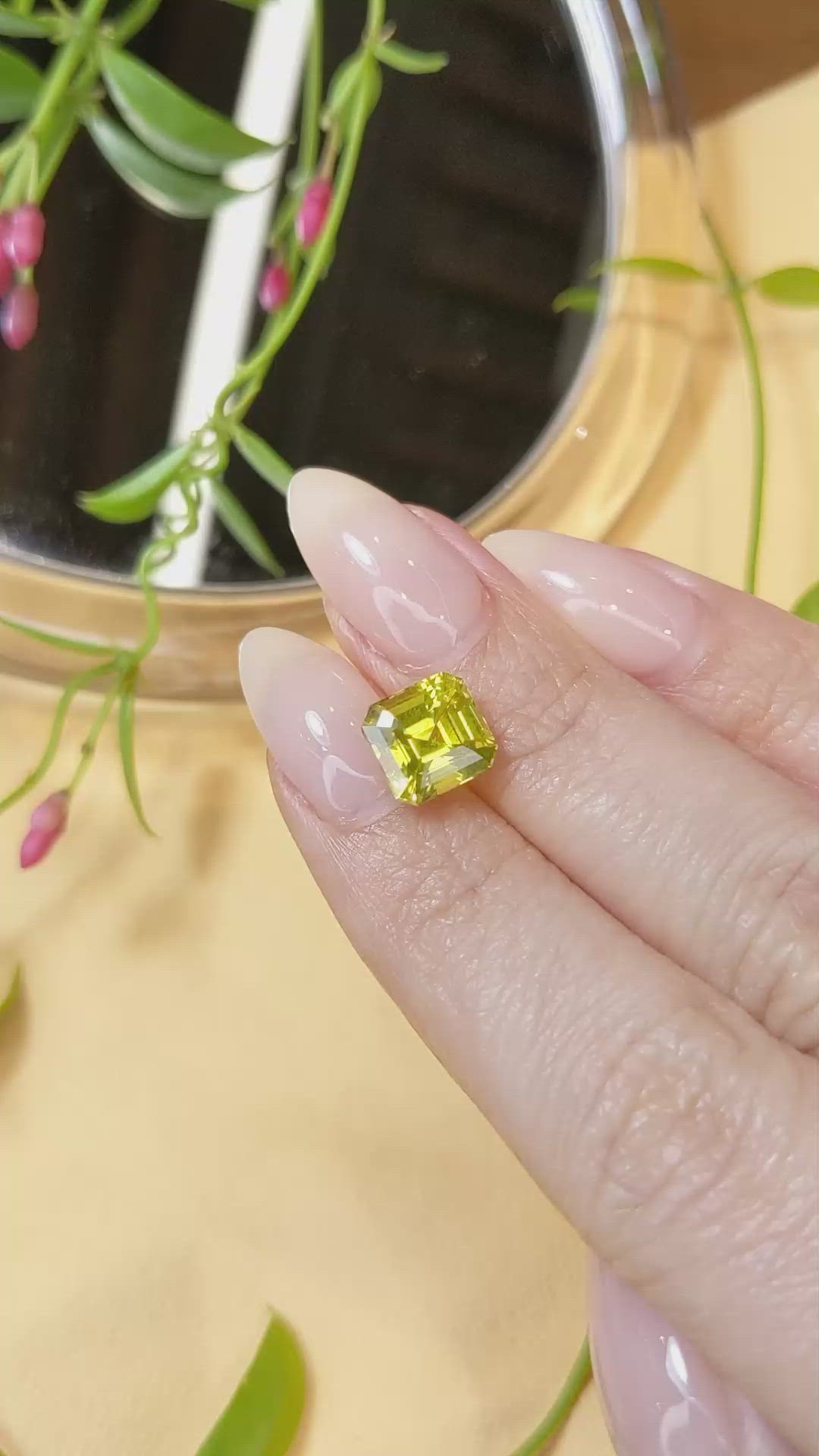 4.03 Ct. Yellow Sapphire from Madagascar Size Video