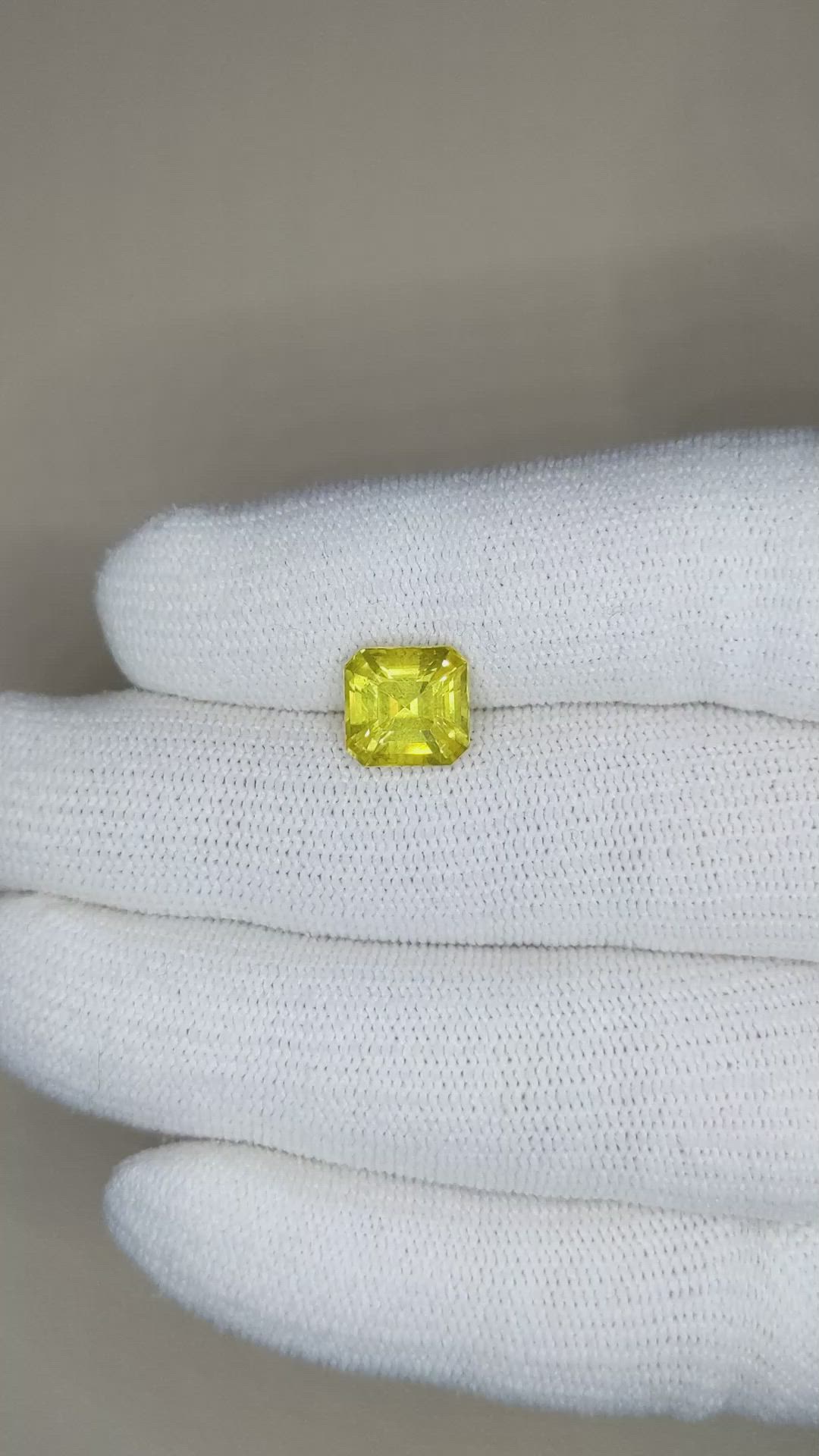 4.03 Ct. Yellow Sapphire from Madagascar Size Video