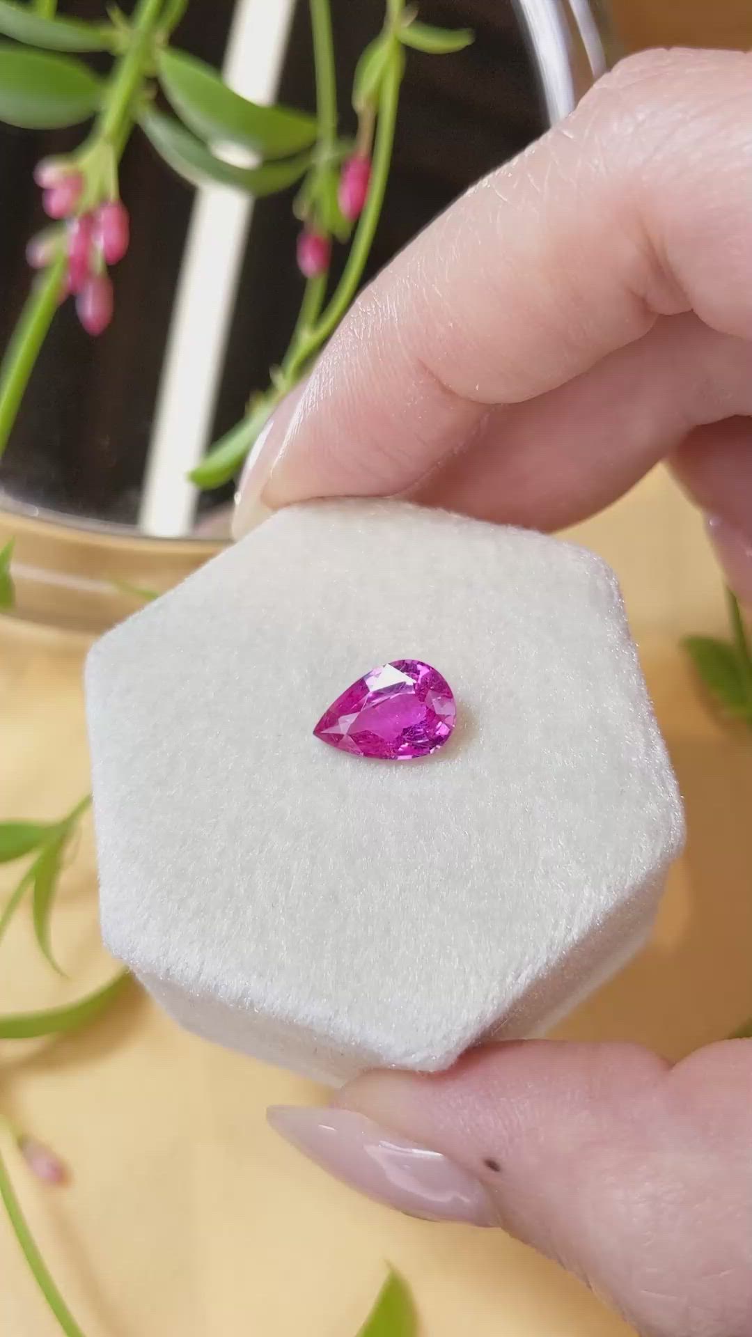 2.53 Ct. Pink Sapphire from Ceylon (Sri Lanka) Size Video