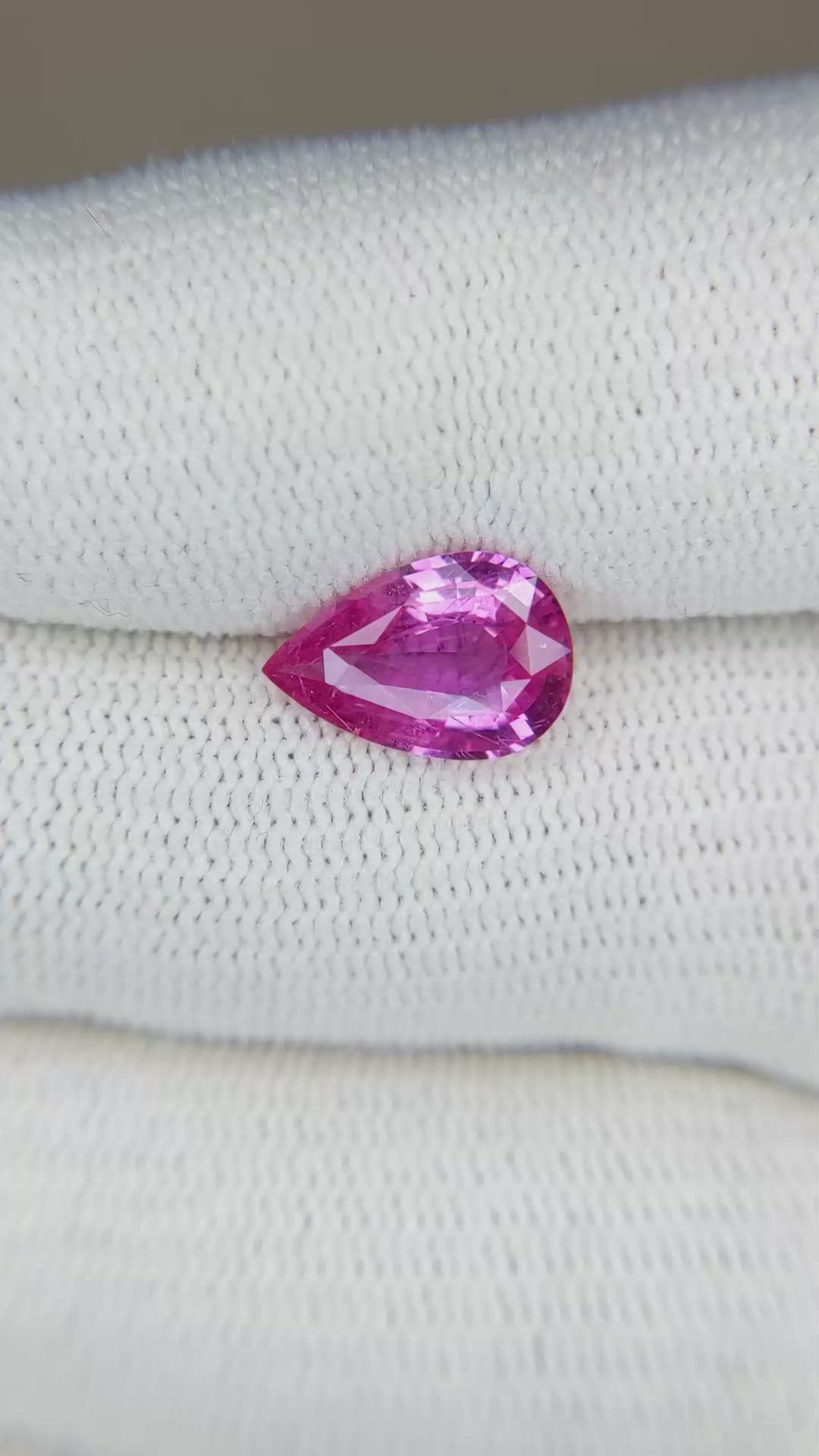 2.53 Ct. Pink Sapphire from Ceylon (Sri Lanka) Size Video