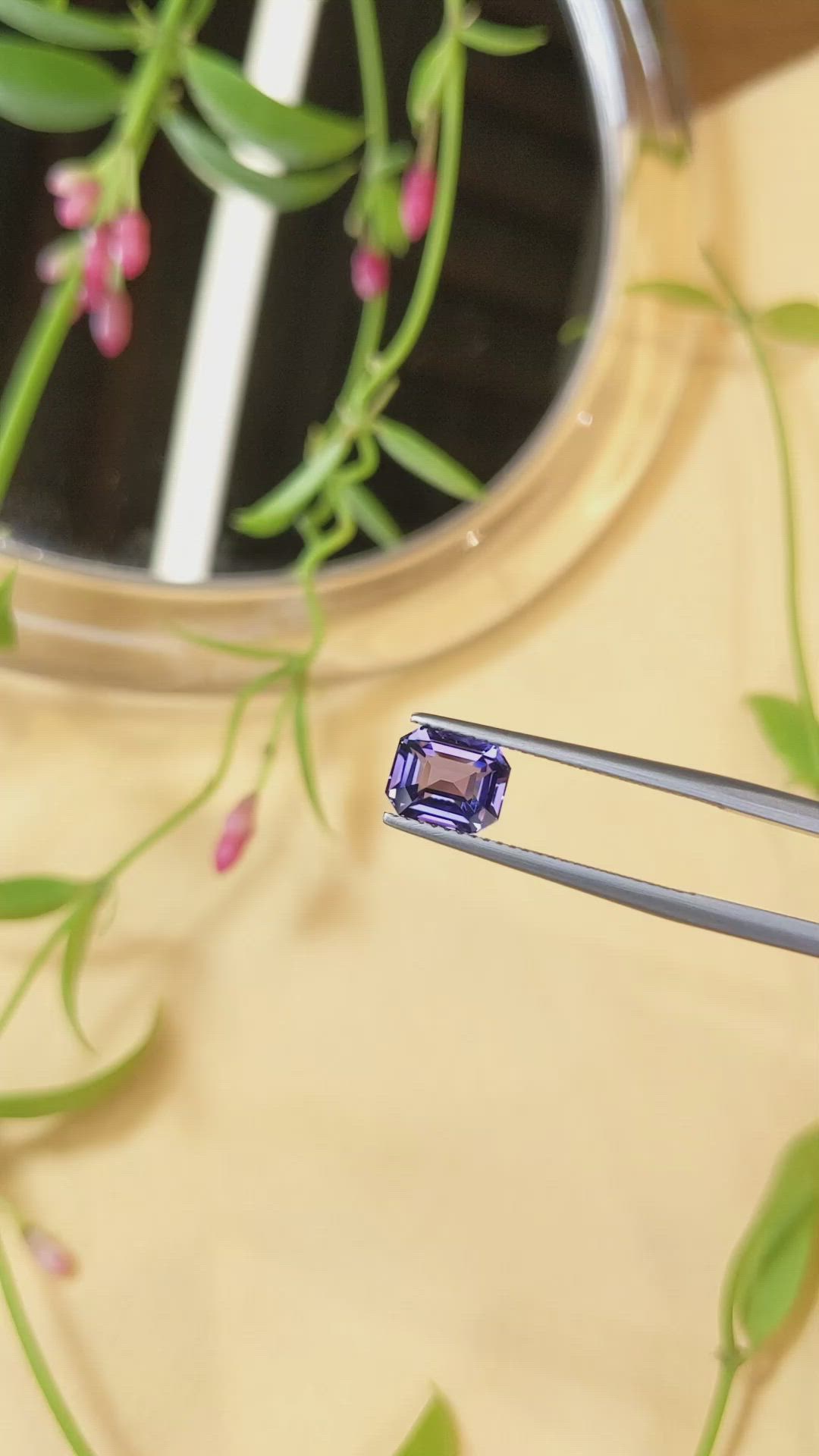 2.04 Ct. Purple Sapphire from Ceylon (Sri Lanka) Size Video