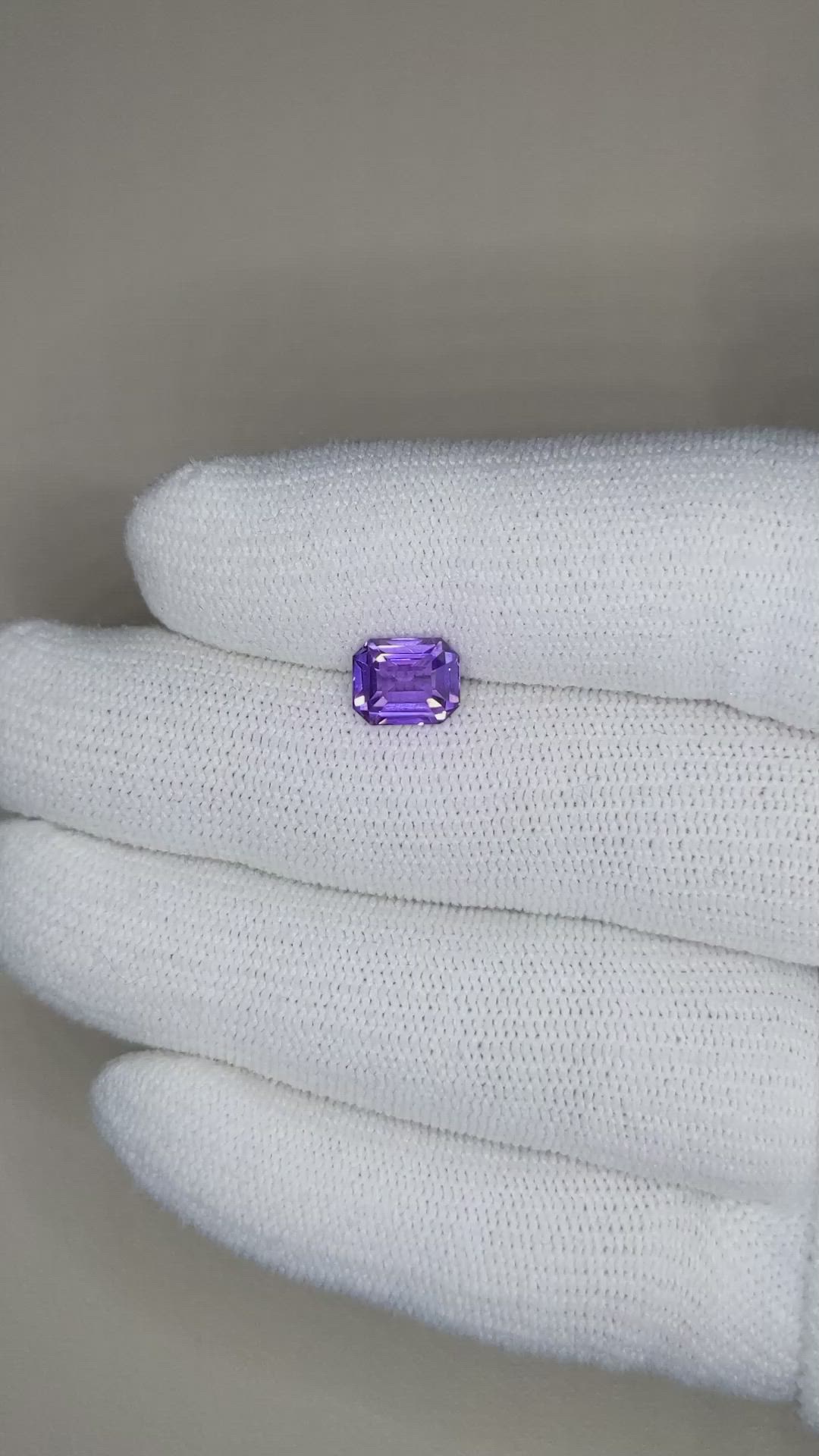 2.04 Ct. Purple Sapphire from Ceylon (Sri Lanka) Size Video