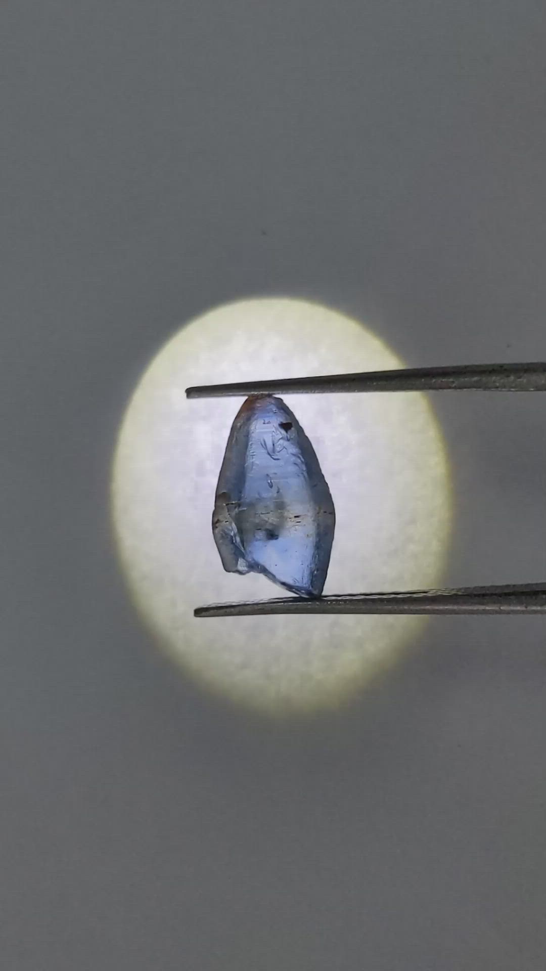 4.80 Ct. Blue Sapphire Crystal from Ceylon (Sri Lanka) Size Video