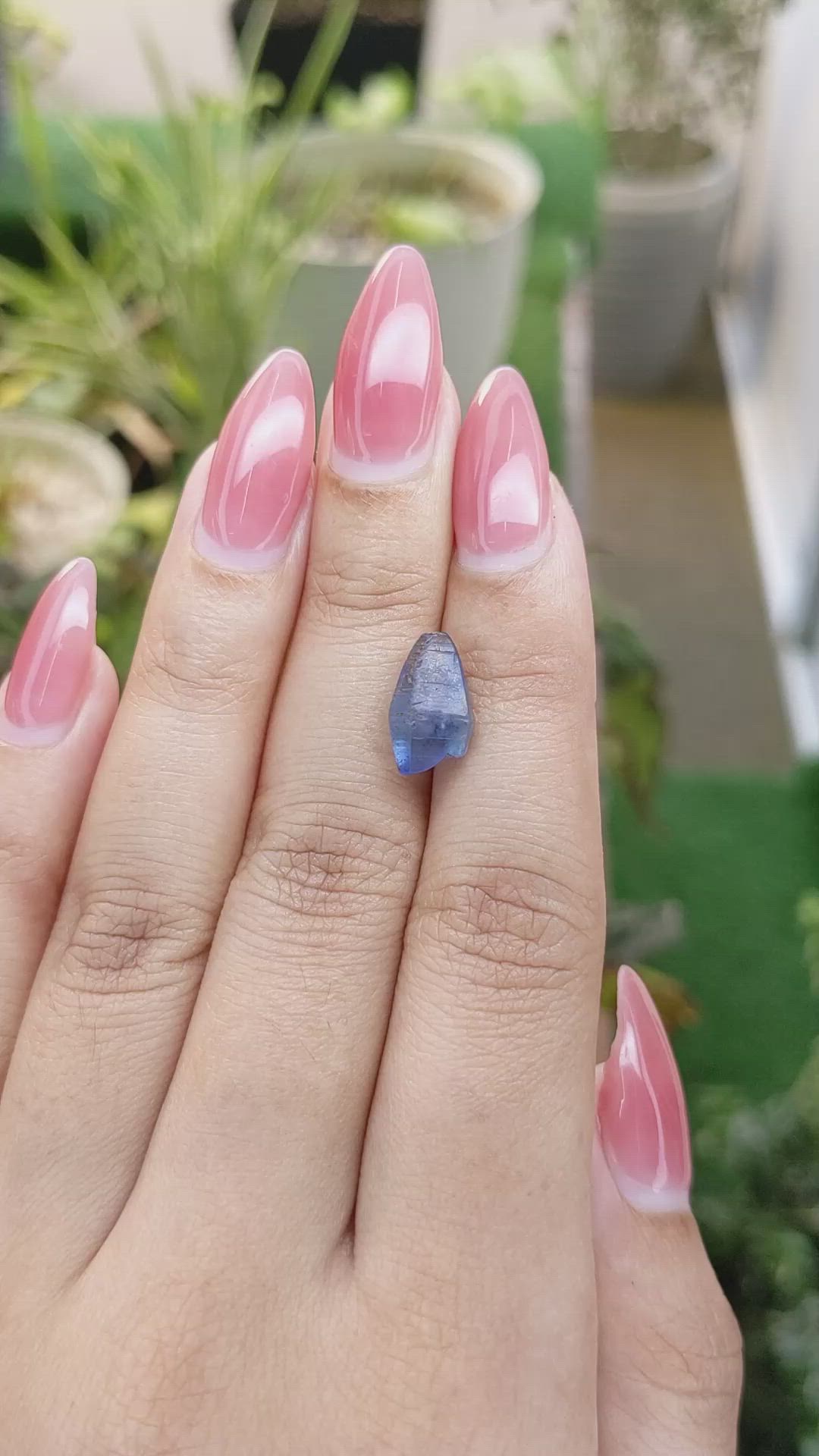 4.80 Ct. Blue Sapphire Crystal from Ceylon (Sri Lanka) Size Video