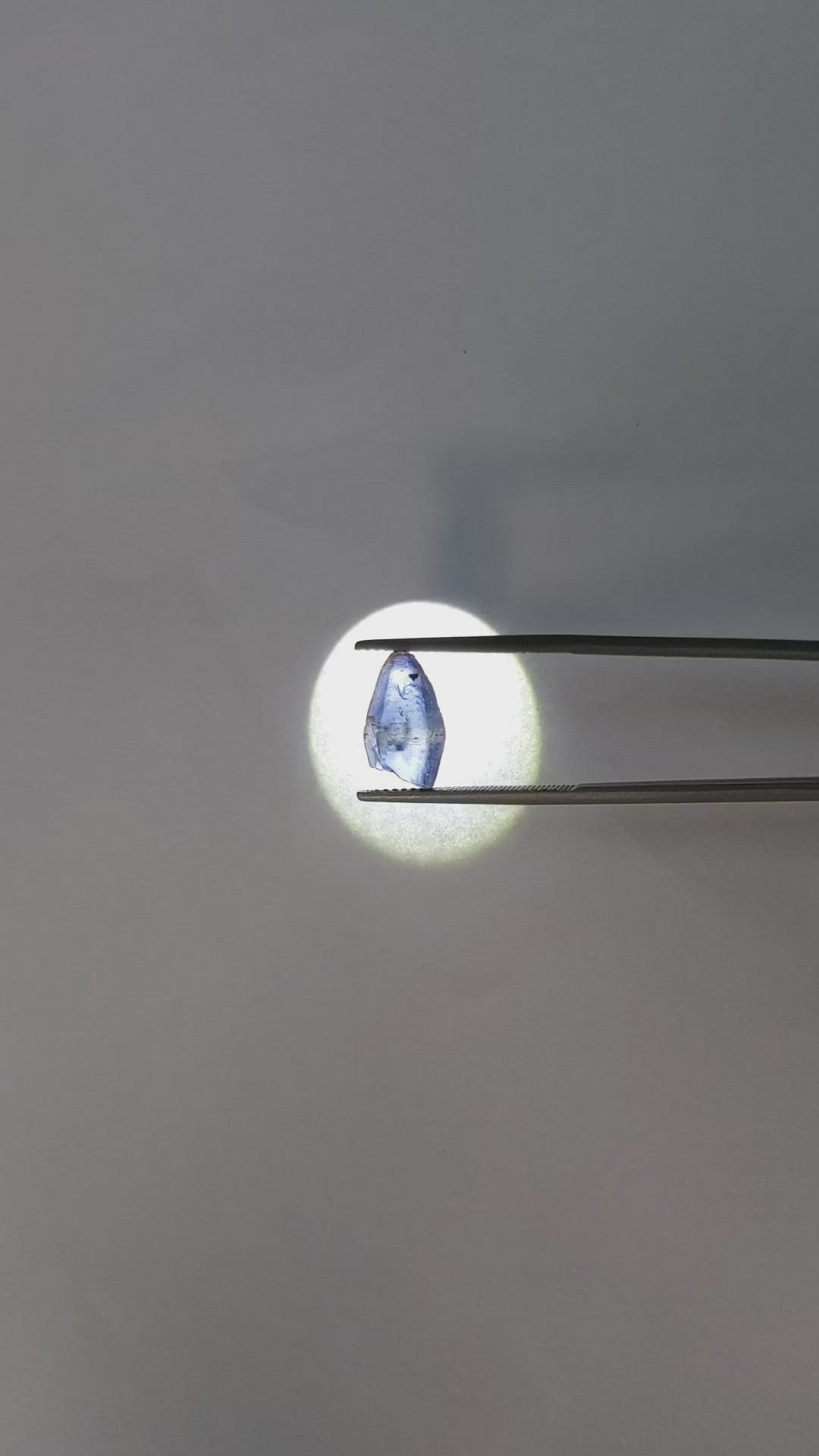 4.80 Ct. Blue Sapphire Crystal from Ceylon (Sri Lanka) Size Video