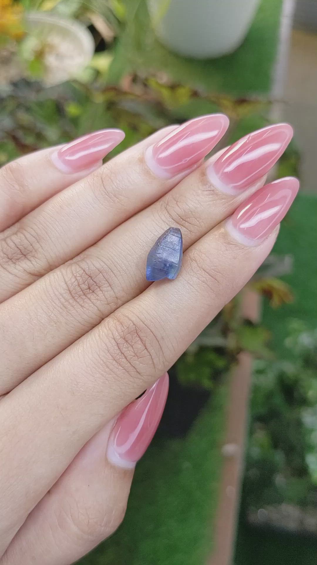 4.80 Ct. Blue Sapphire Crystal from Ceylon (Sri Lanka) Size Video