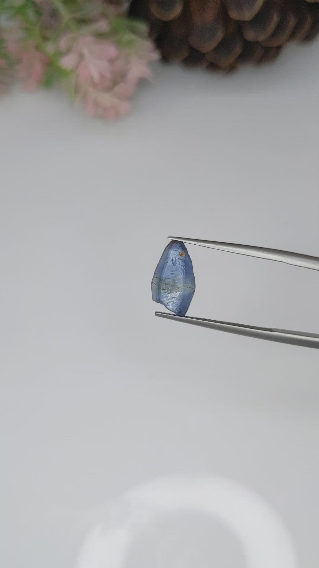 4.80 Ct. Blue Sapphire Crystal from Ceylon (Sri Lanka) Size Video