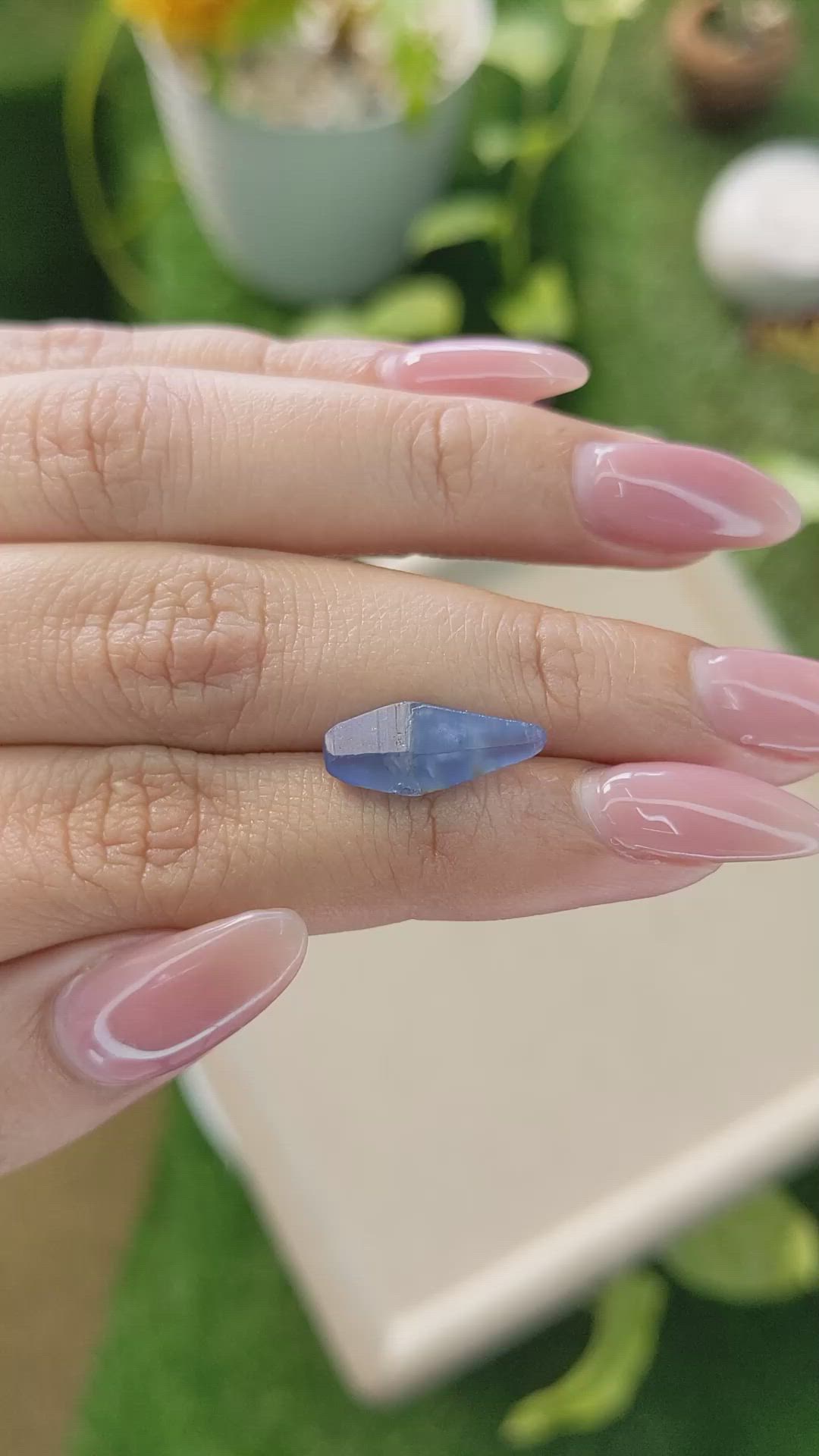 5.53 Ct. Blue Sapphire Crystal from Ceylon (Sri Lanka) Size Video