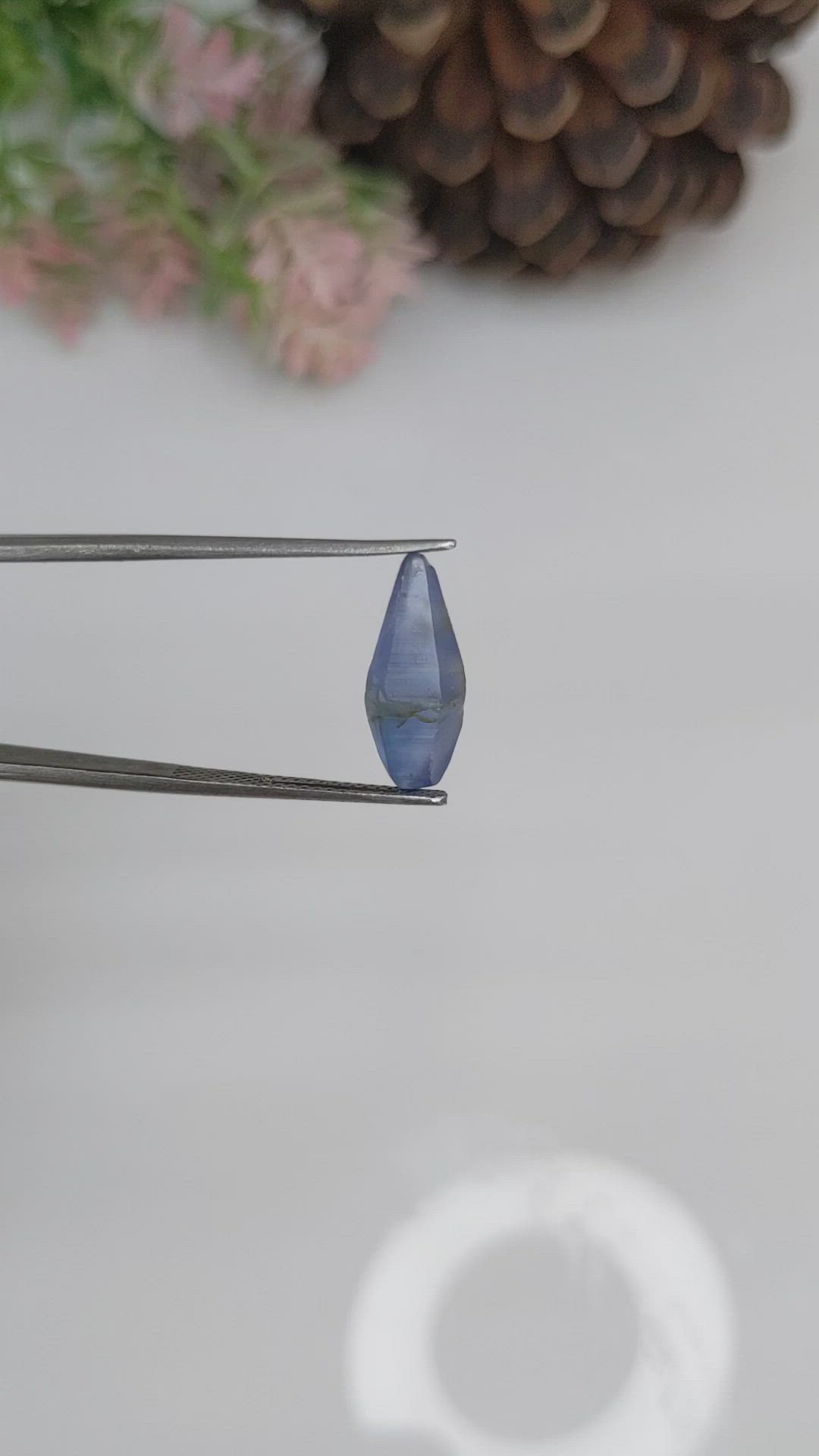 5.53 Ct. Blue Sapphire Crystal from Ceylon (Sri Lanka) Size Video