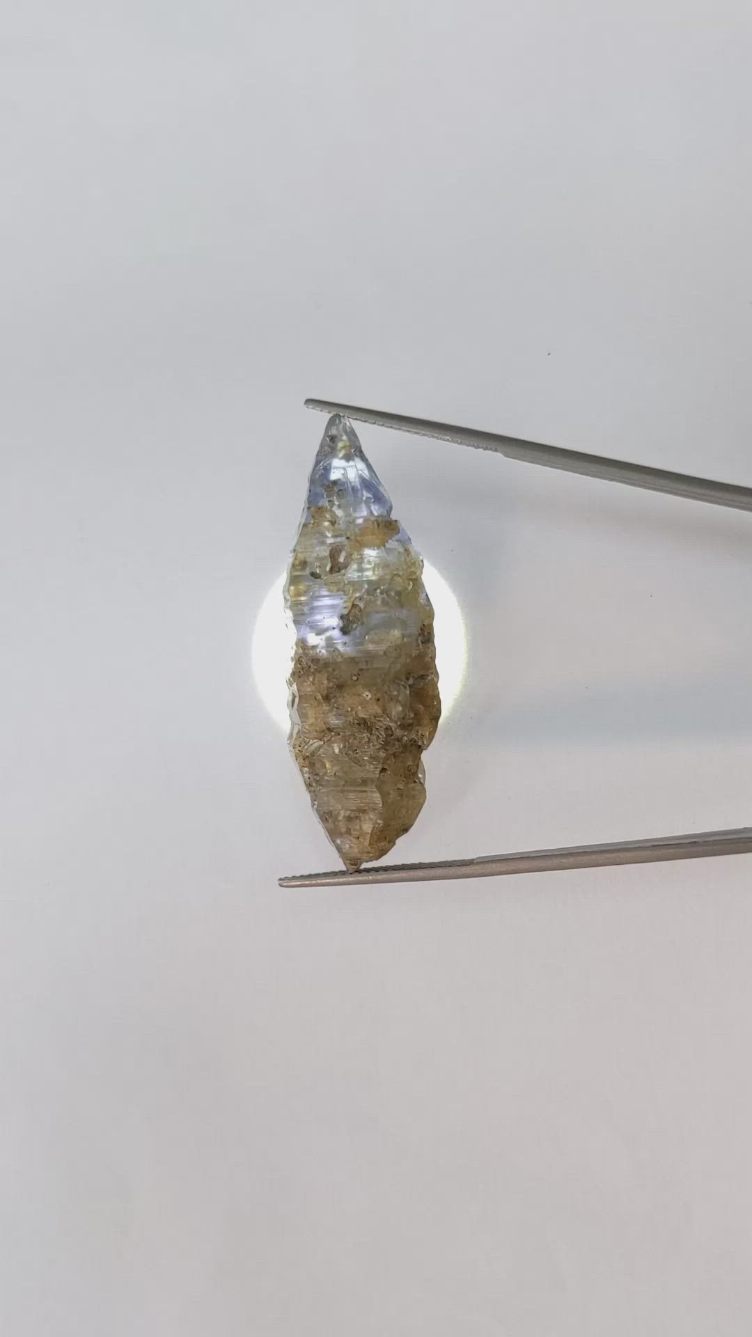 77.93 Ct. Blue Sapphire Crystal from Ceylon (Sri Lanka) Size Video