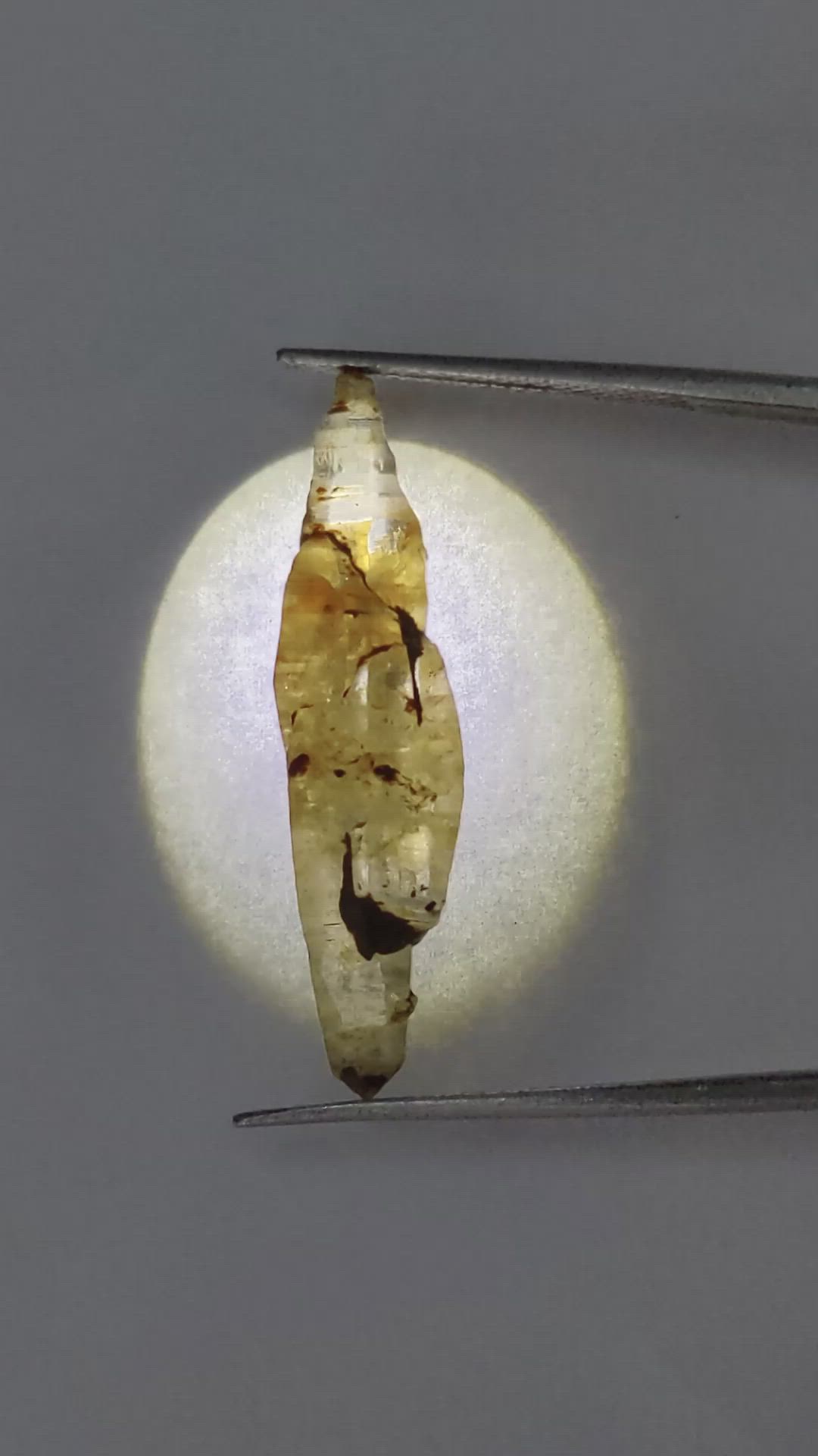 18.07 Ct. Yellow Sapphire Crystal from Ceylon (Sri Lanka) Size Video