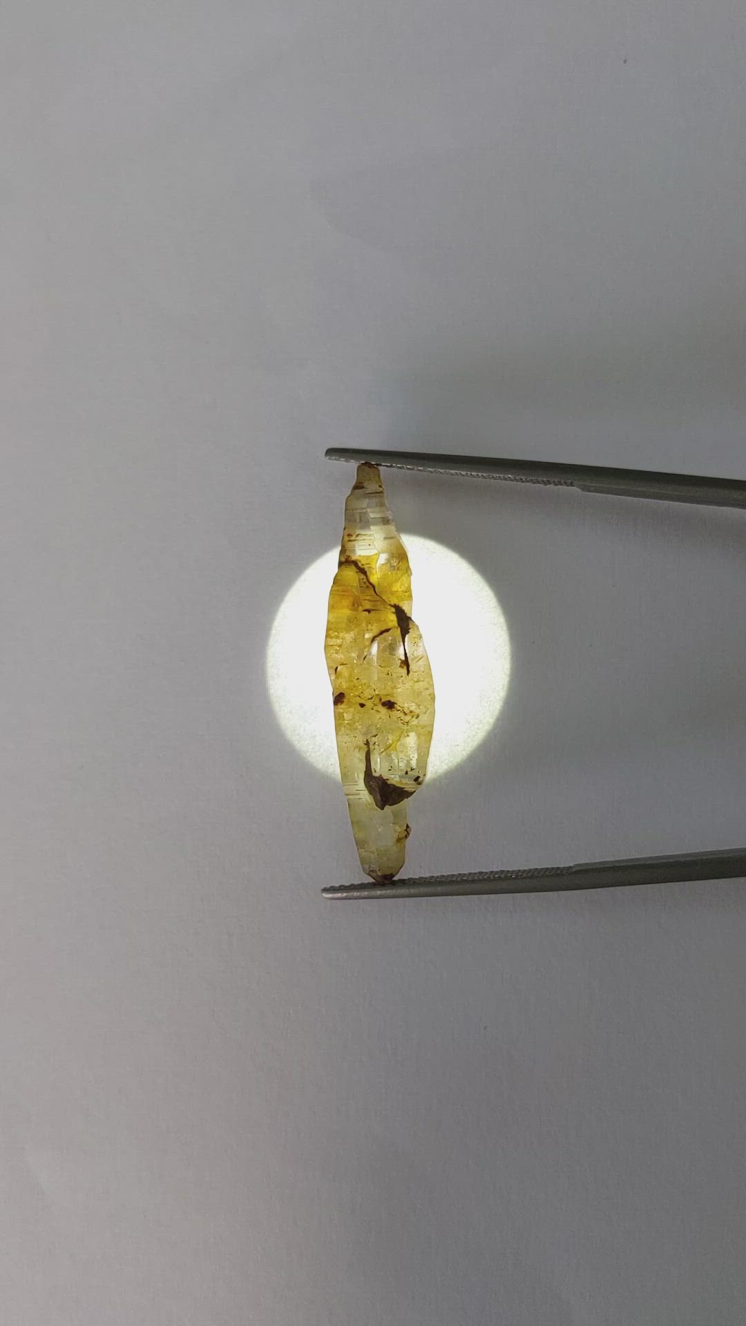 18.07 Ct. Yellow Sapphire Crystal from Ceylon (Sri Lanka) Size Video