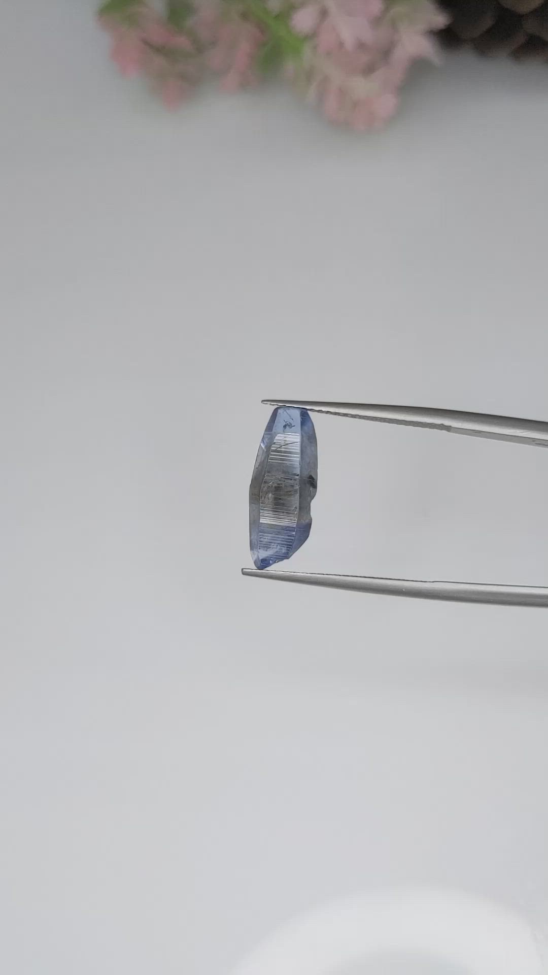 6.21 Ct. Blue Sapphire Crystal from Ceylon (Sri Lanka) Size Video