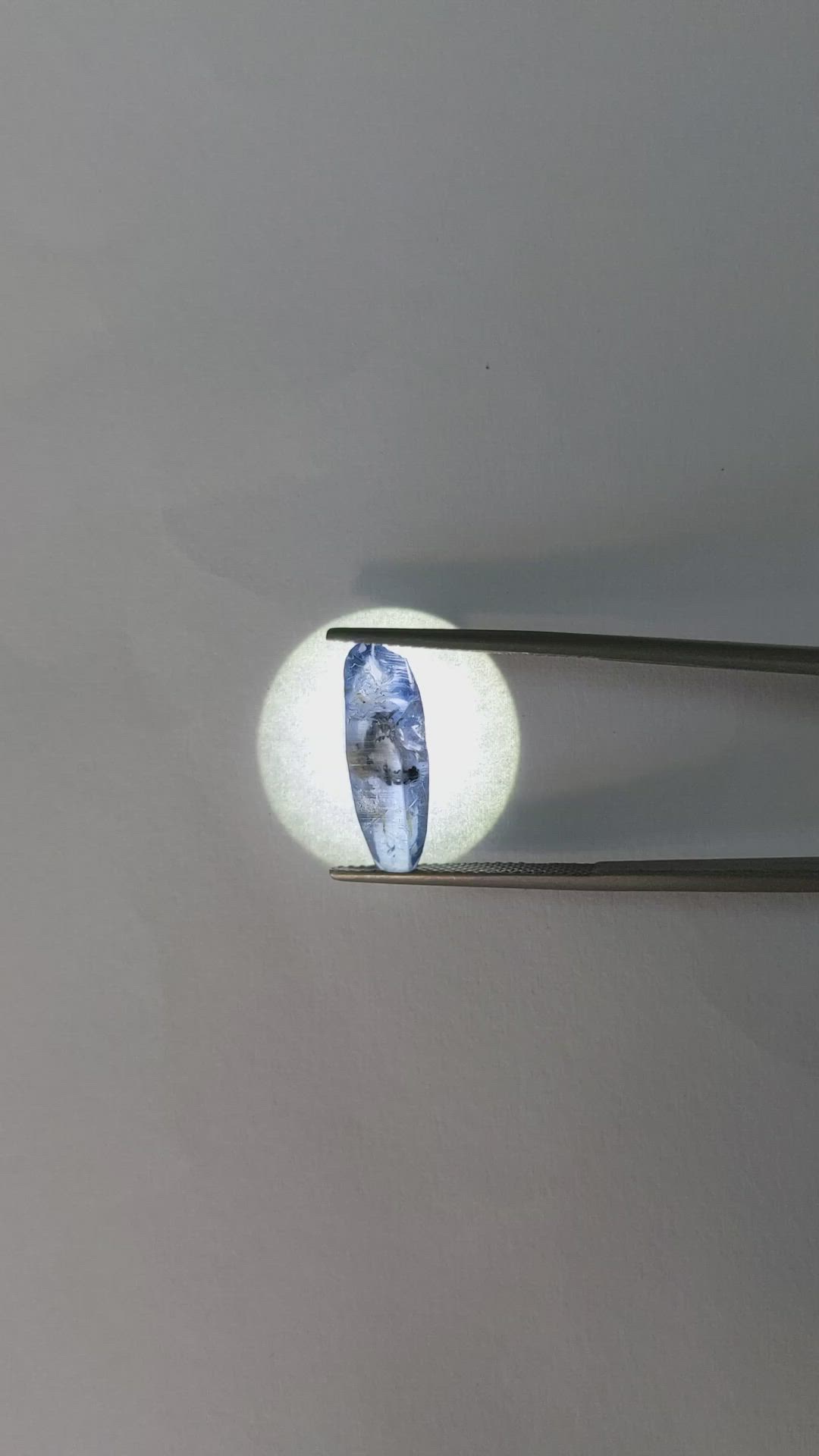 6.21 Ct. Blue Sapphire Crystal from Ceylon (Sri Lanka) Size Video