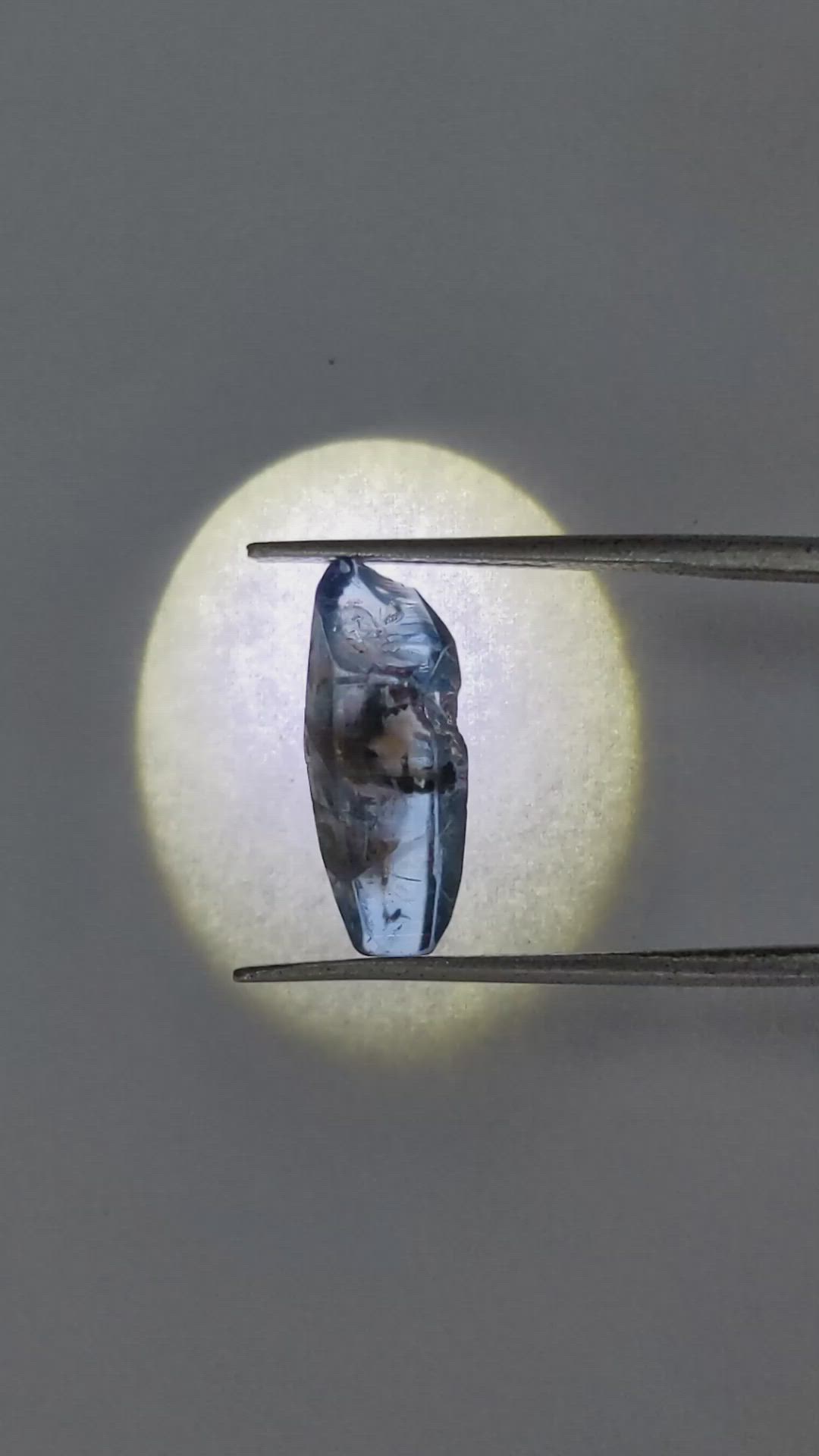 6.21 Ct. Blue Sapphire Crystal from Ceylon (Sri Lanka) Size Video