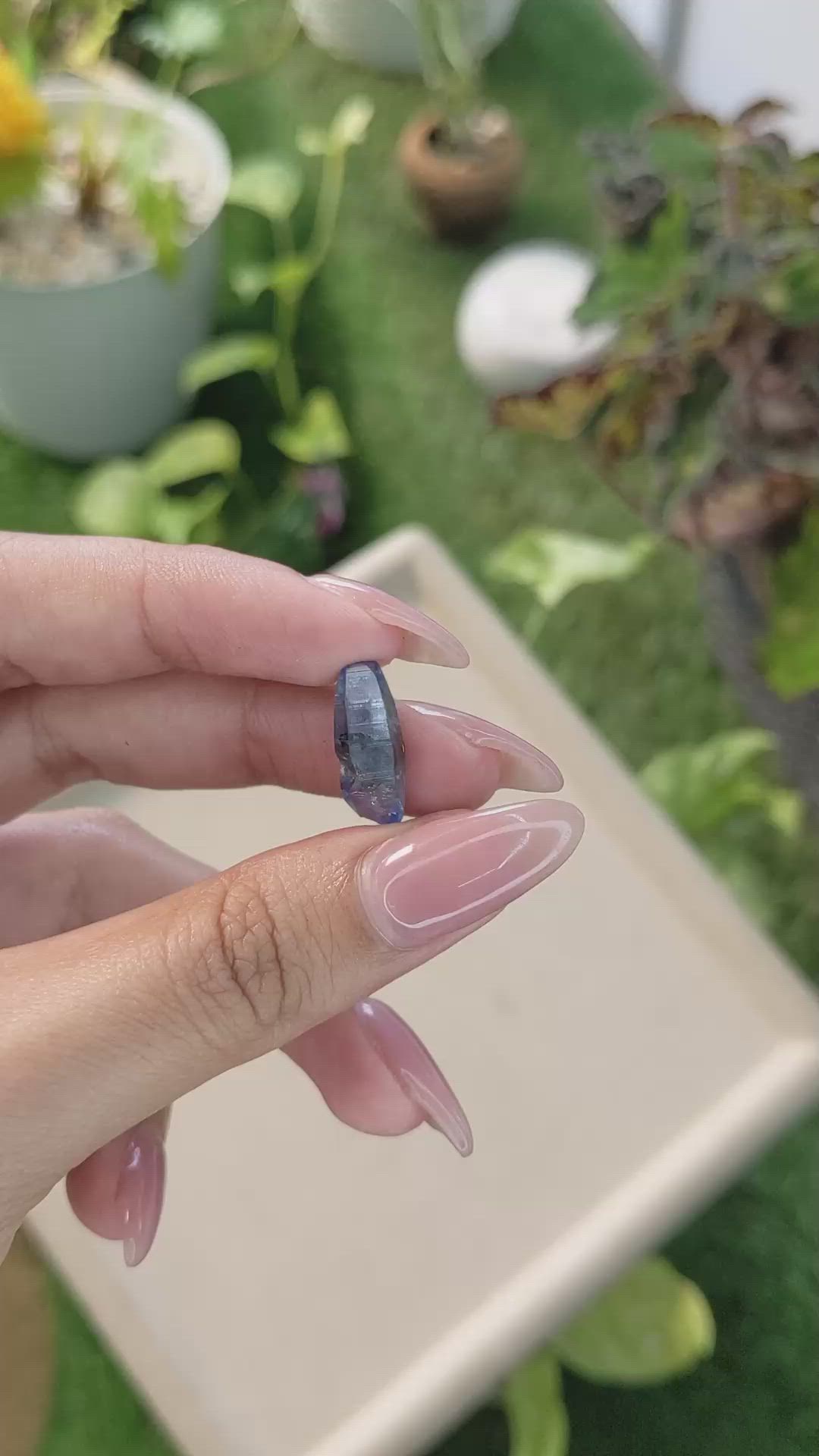 6.21 Ct. Blue Sapphire Crystal from Ceylon (Sri Lanka) Size Video