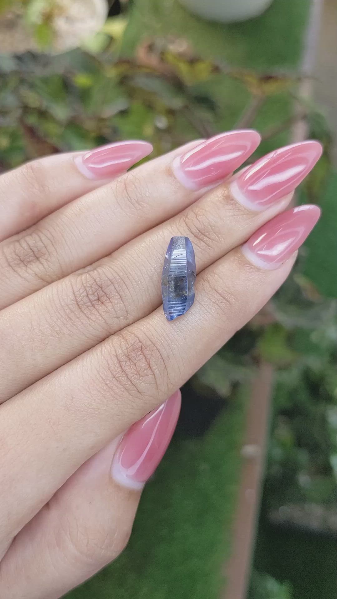6.21 Ct. Blue Sapphire Crystal from Ceylon (Sri Lanka) Size Video
