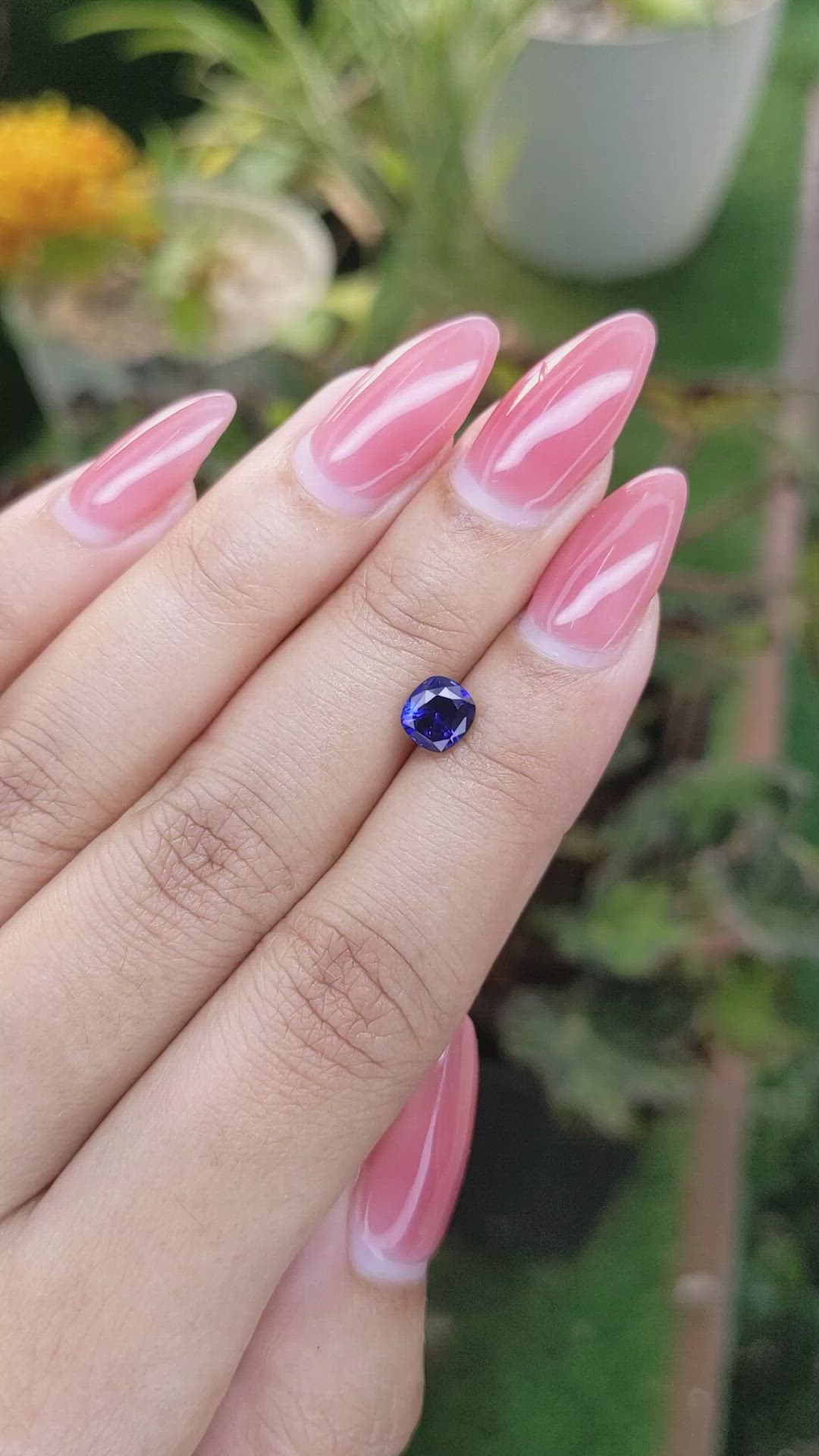 1.11 Ct. Blue Sapphire from Ceylon (Sri Lanka) Size Video
