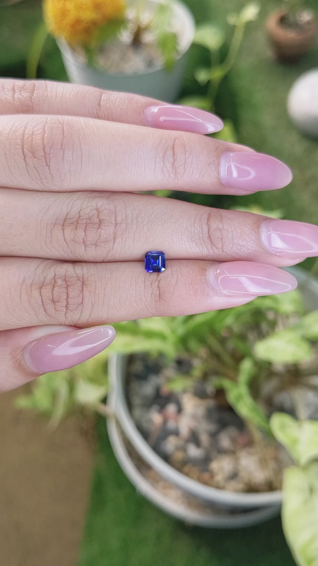 0.53 Ct. Blue Sapphire from Ceylon (Sri Lanka) Size Video