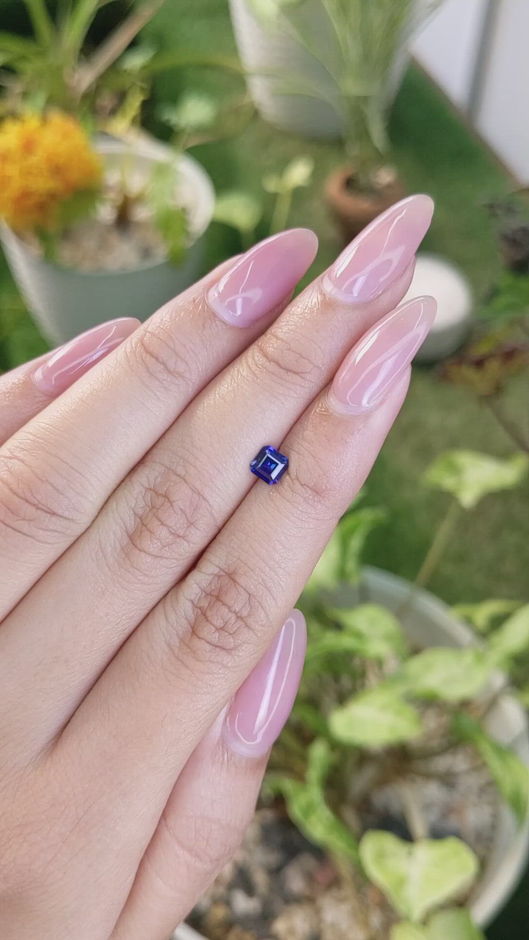 0.53 Ct. Blue Sapphire from Ceylon (Sri Lanka) Size Video