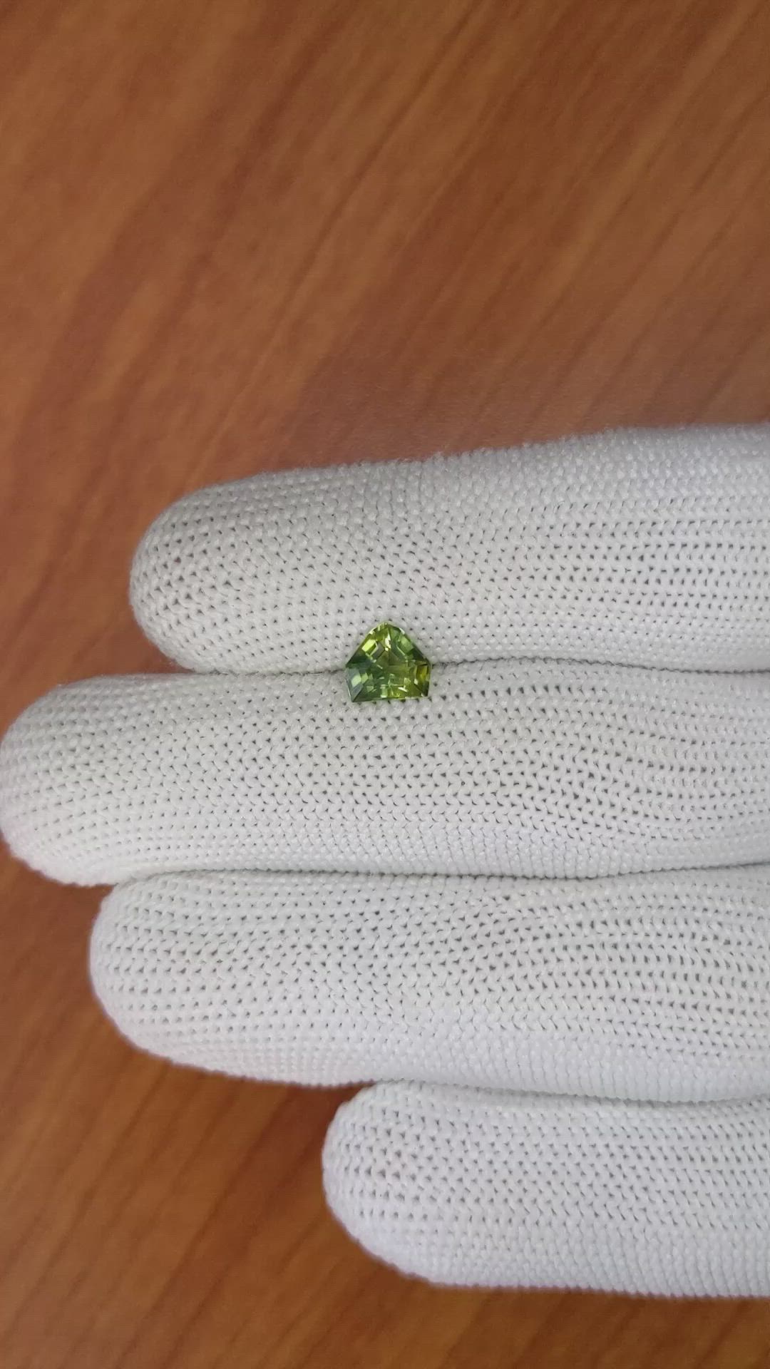 1.06 Ct. Green Sapphire from Madagascar Size Video