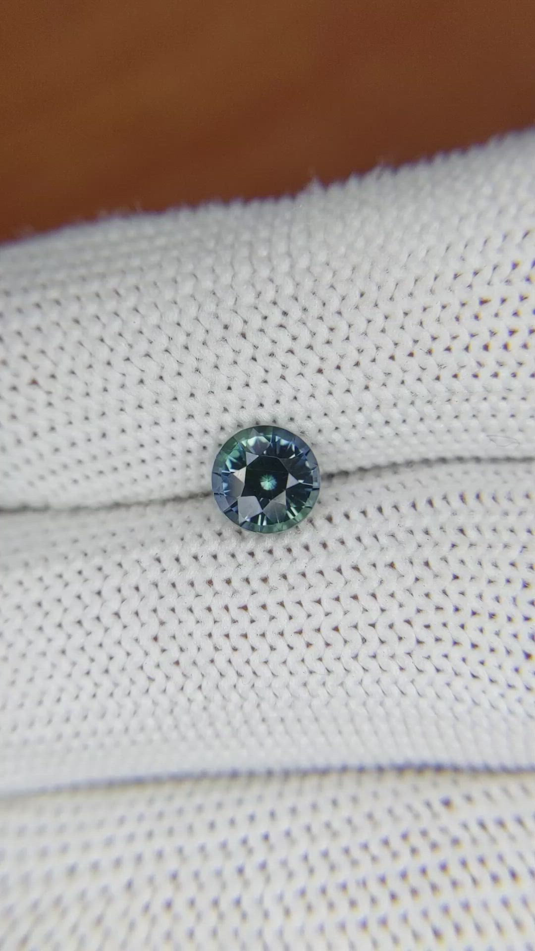 1.13 Ct. Bluish Green Sapphire from Madagascar Size Video