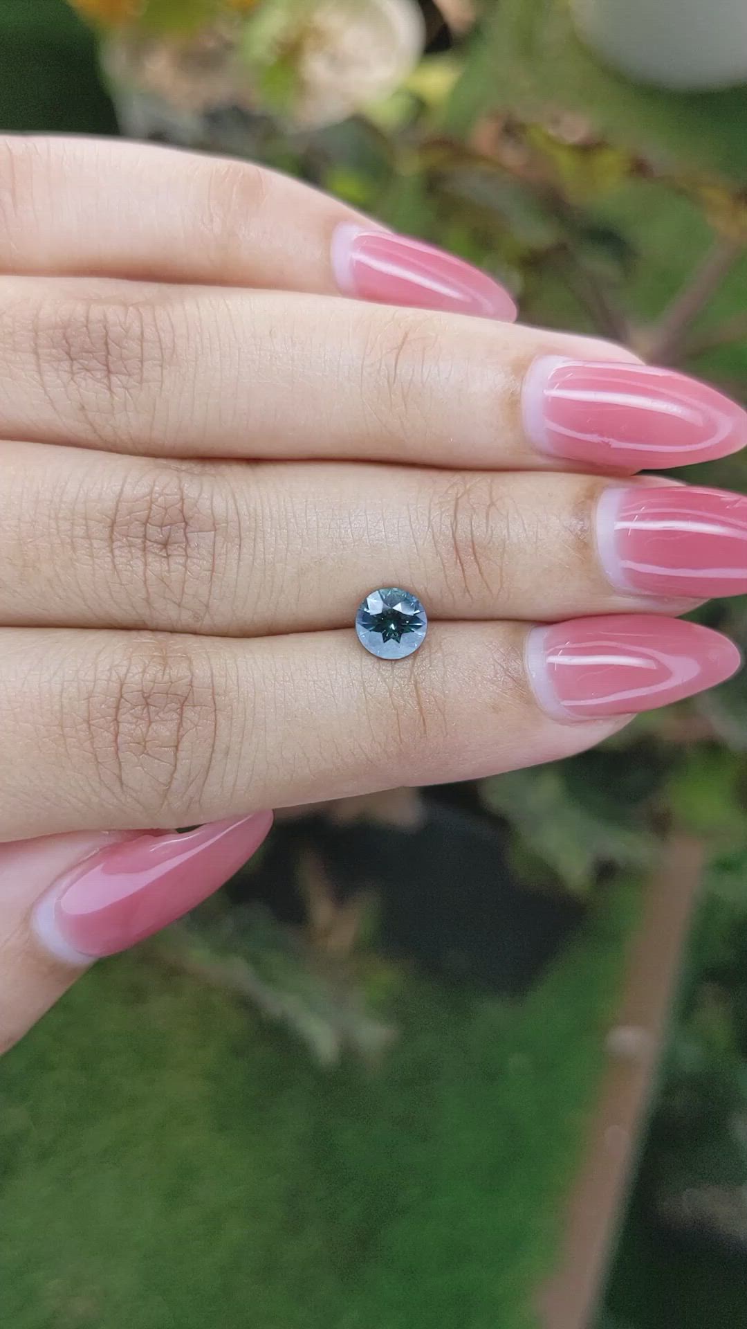 1.13 Ct. Bluish Green Sapphire from Madagascar Size Video
