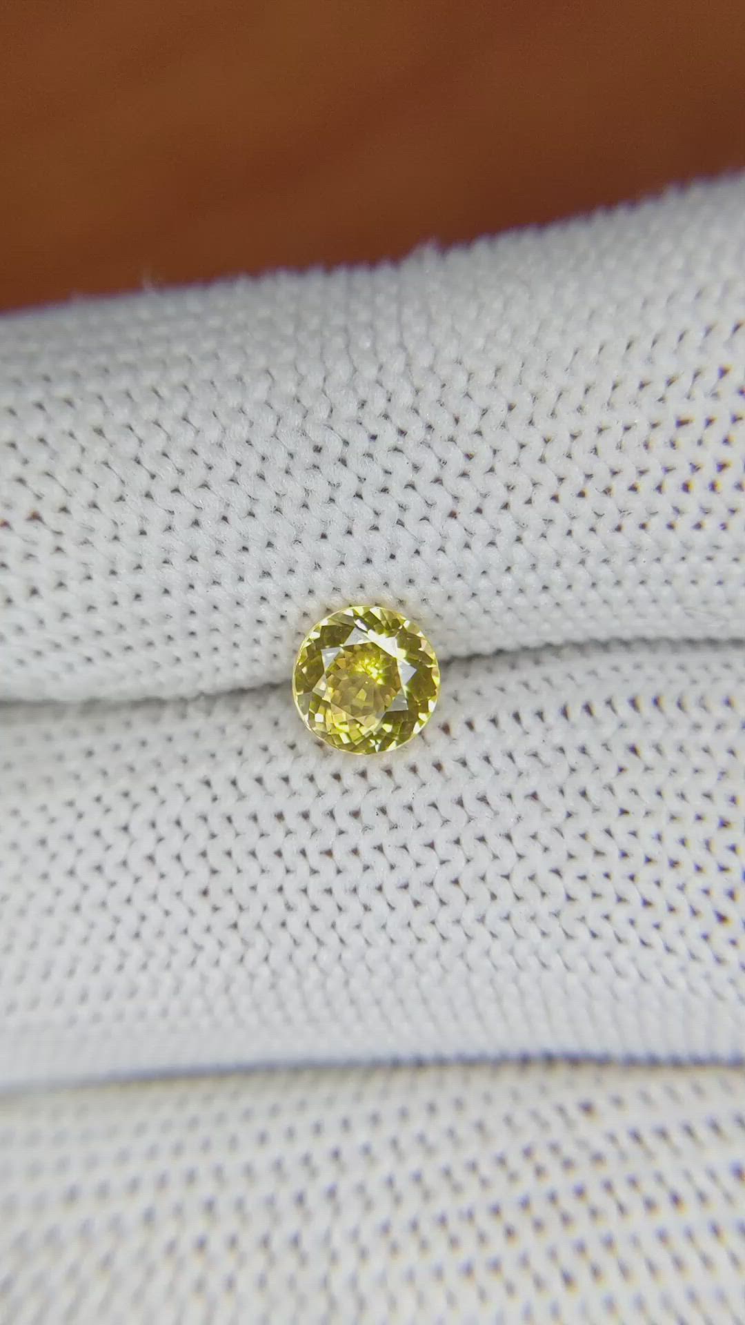 1.06 Ct. Yellow Sapphire from Ceylon (Sri Lanka) Size Video
