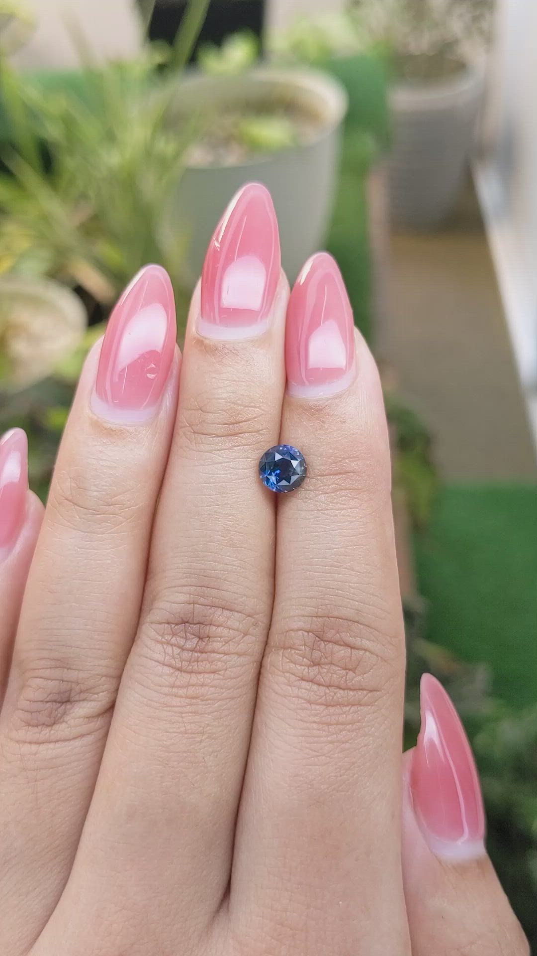 1.10 Ct. Greenish Blue Sapphire from Madagascar Size Video