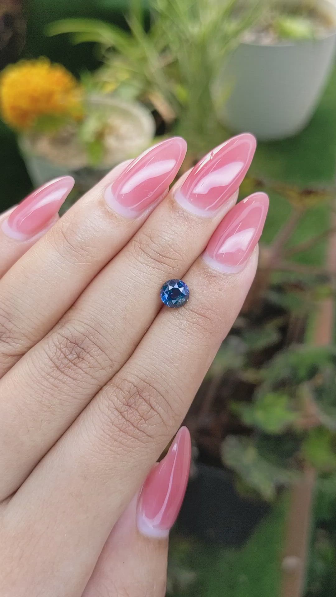 1.10 Ct. Greenish Blue Sapphire from Madagascar Size Video