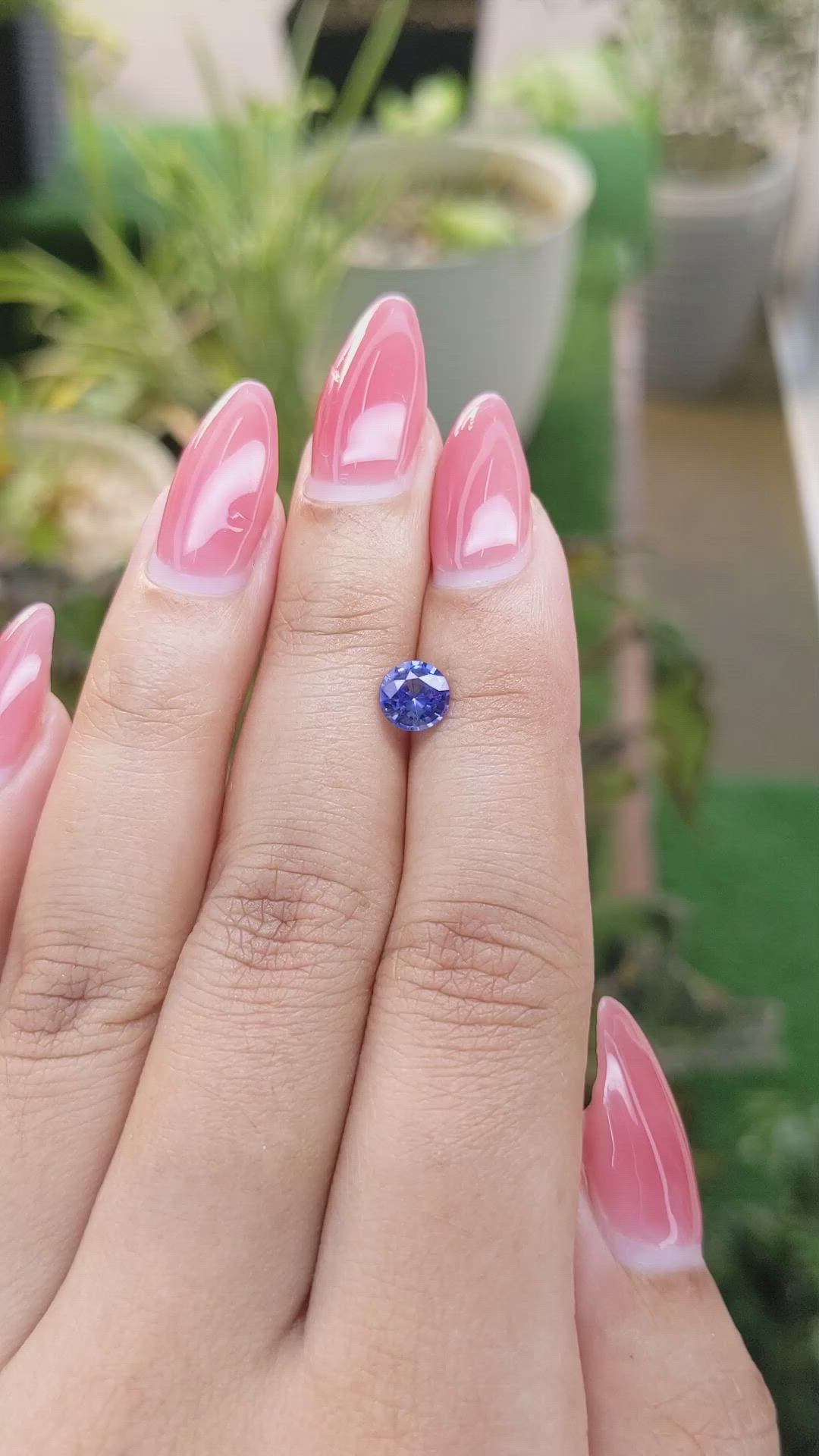 0.88 Ct. Blue Sapphire from Ceylon (Sri Lanka) Size Video