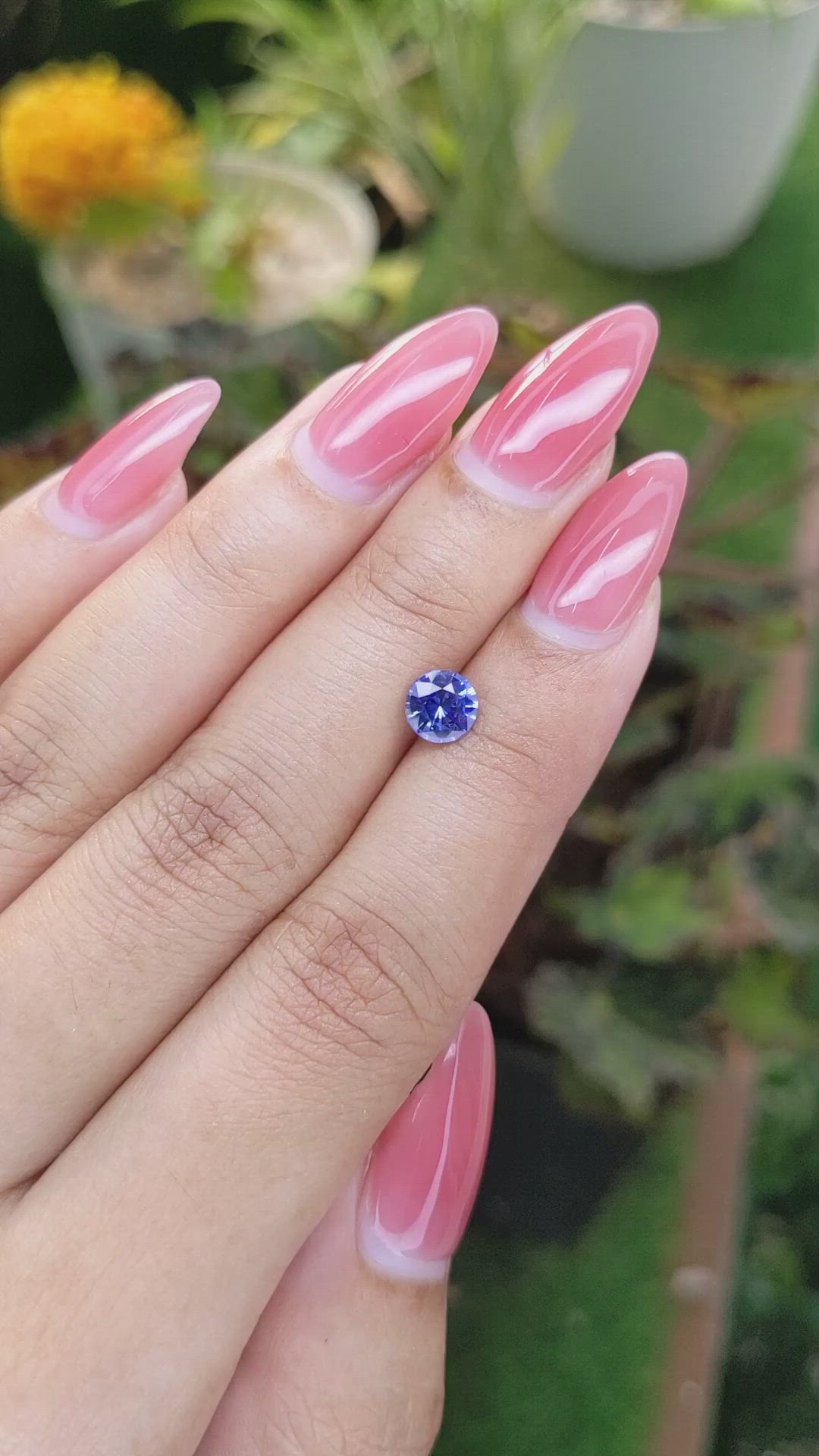 0.88 Ct. Blue Sapphire from Ceylon (Sri Lanka) Size Video