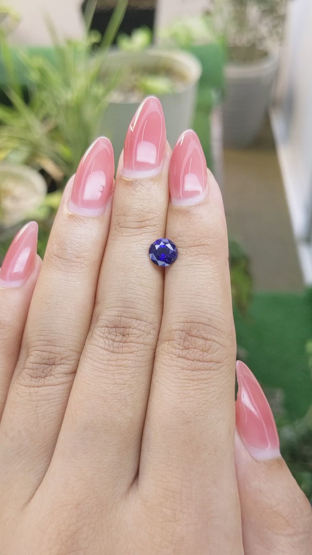 1.16 Ct. Blue Sapphire from Ceylon (Sri Lanka) Size Video
