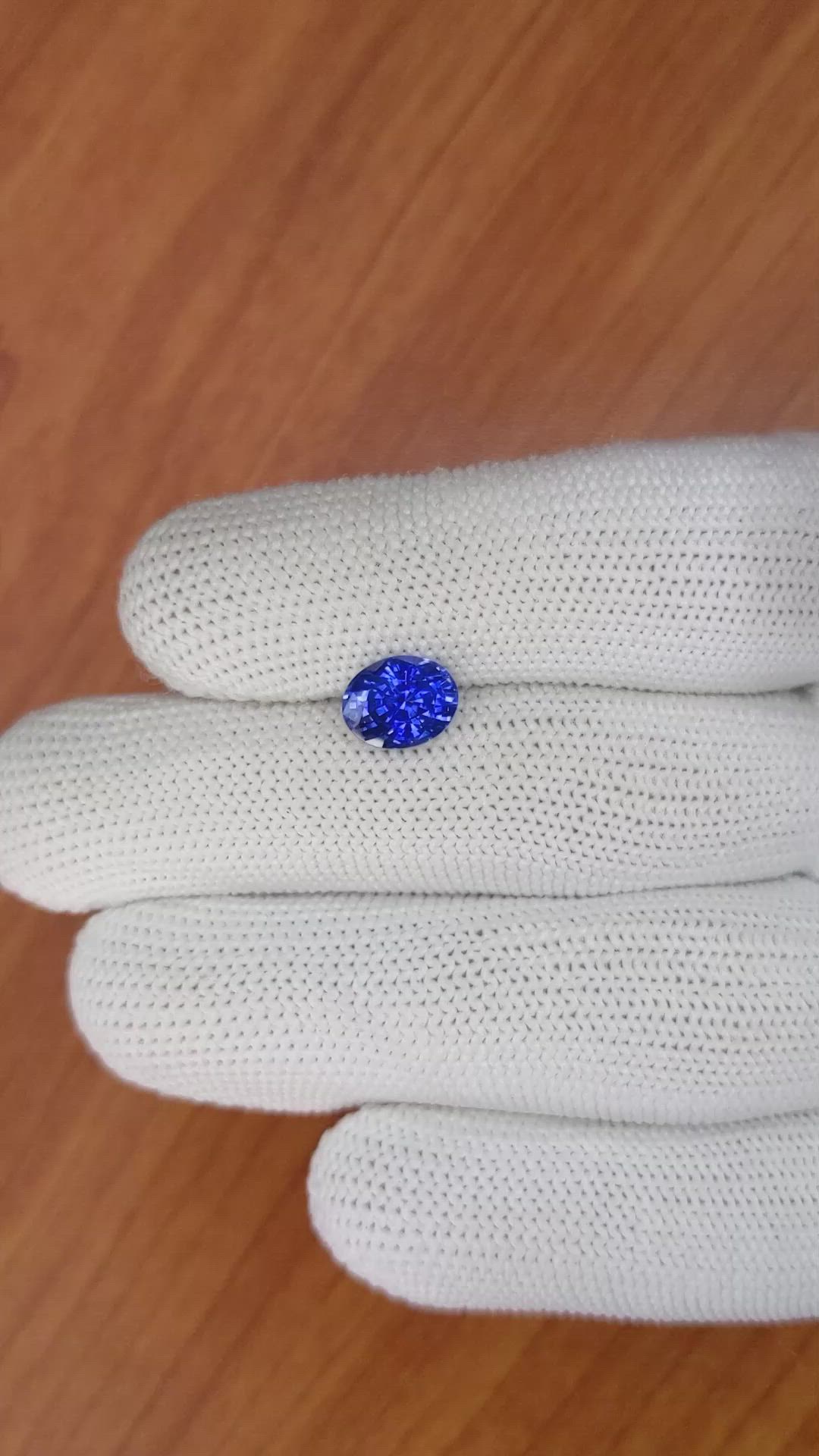 2.44 Ct. Blue Sapphire from Ceylon (Sri Lanka) Size Video